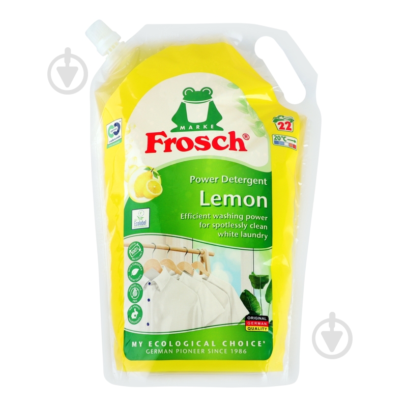 Рідкий засіб для машинного та ручного прання Frosch Лимон 1,5 л - фото 1