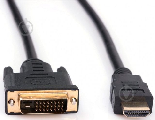 Кабель мультимедийный Vinga HDMI – DVI 1,8 м черный (VCPHDMIDVI1.8) - фото 3