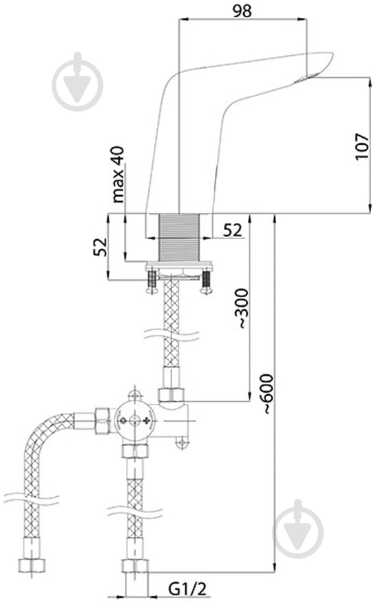 Змішувач для умивальника Rubineta ECOSENS 540003 - фото 2