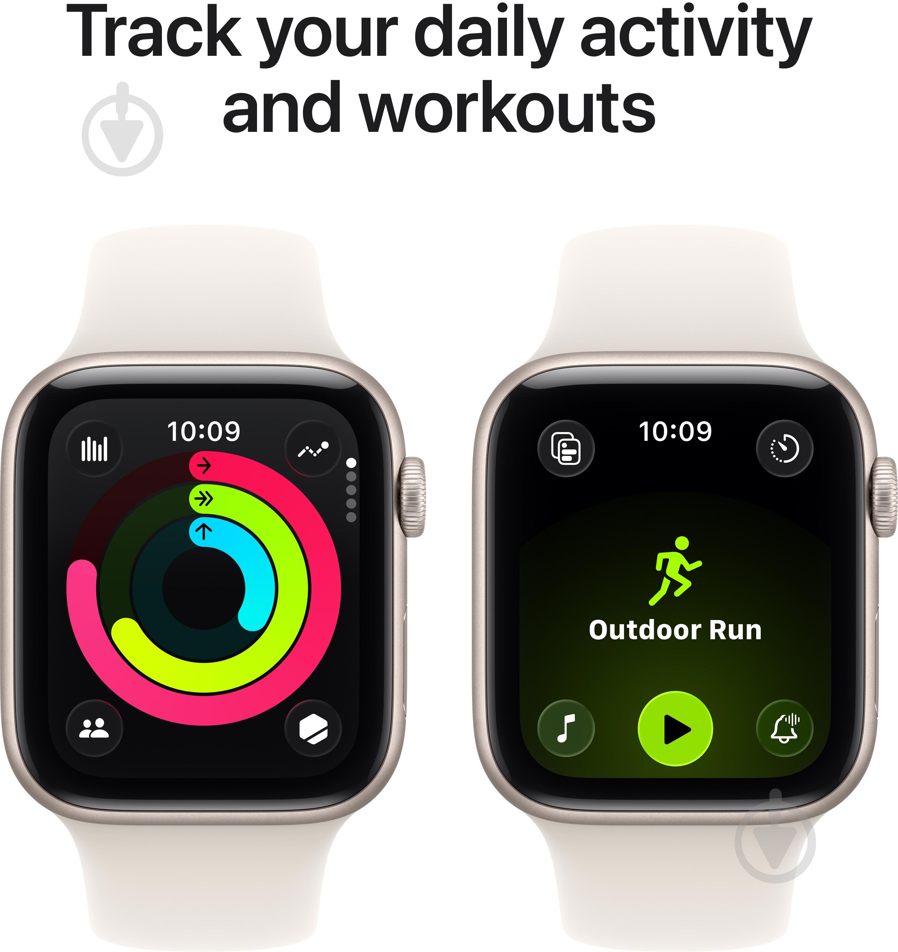 Смарт-годинник Apple Watch SE 3 GPS 44mm Starlight Aluminium Case with Starlight Sport Band - M/L (MEHJ4RK/A) - фото 6