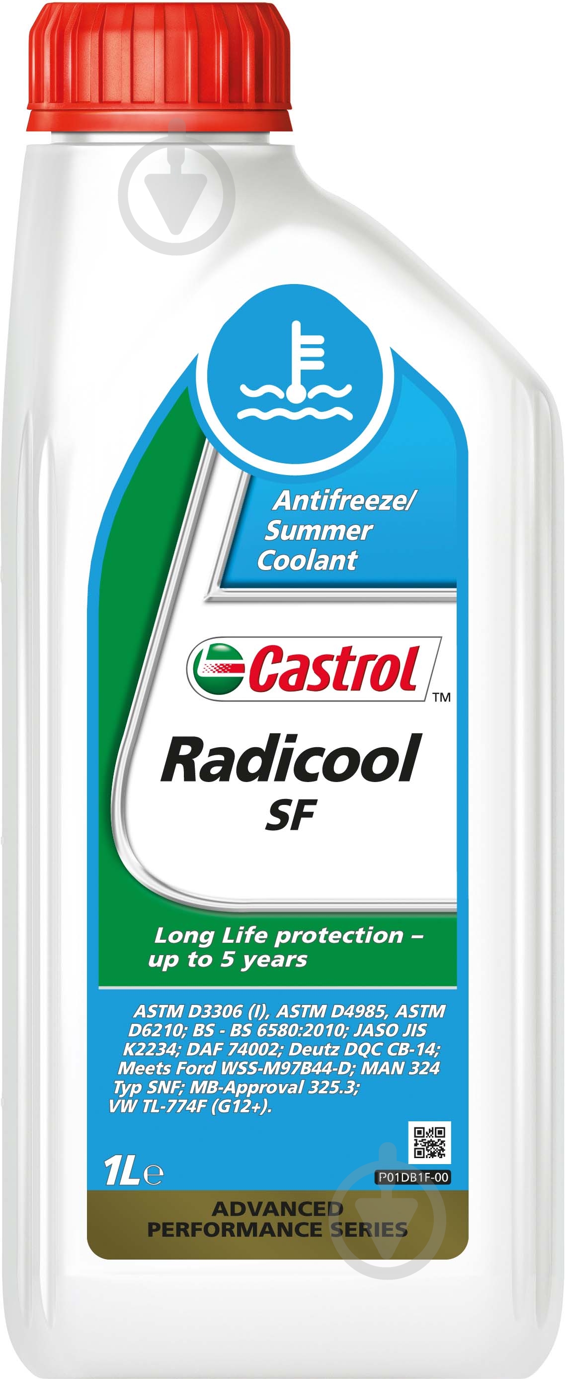 Антифриз Castrol RADICOOL SF G12+ от -18 до -36 концентрат 1 л красный (CS RADICOOL SF 1L) - фото 1 Антифриз Castrol RADICOOL SF G12+ от -18 до -36 концентрат 1 л красный (CS RADICOOL SF 1L) - фото 1