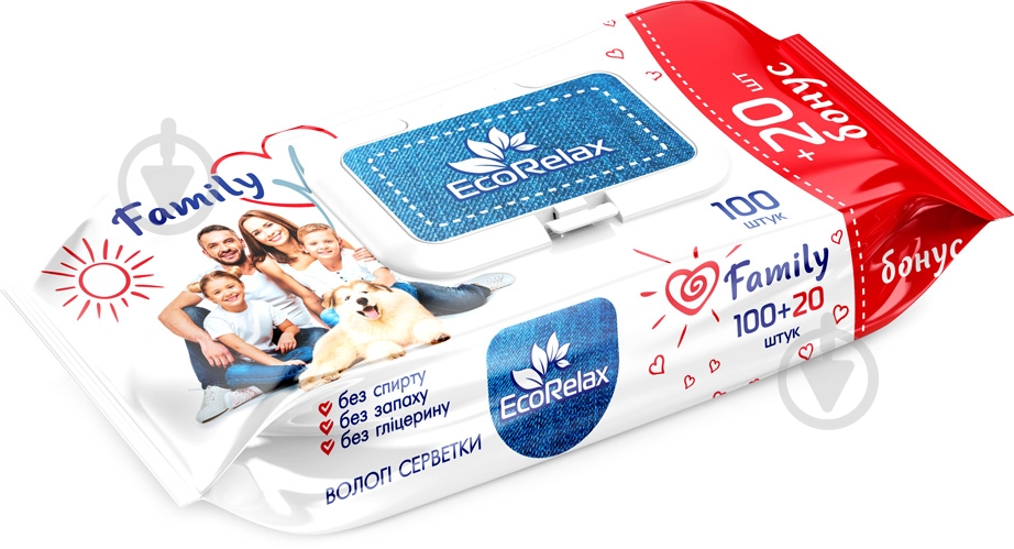 Дитячі вологі серветки Ultra Compact Family 100 шт. - фото 1