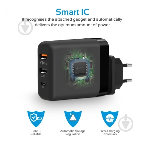 Зарядное устройство Promate powerhub-qc.black - фото 7
