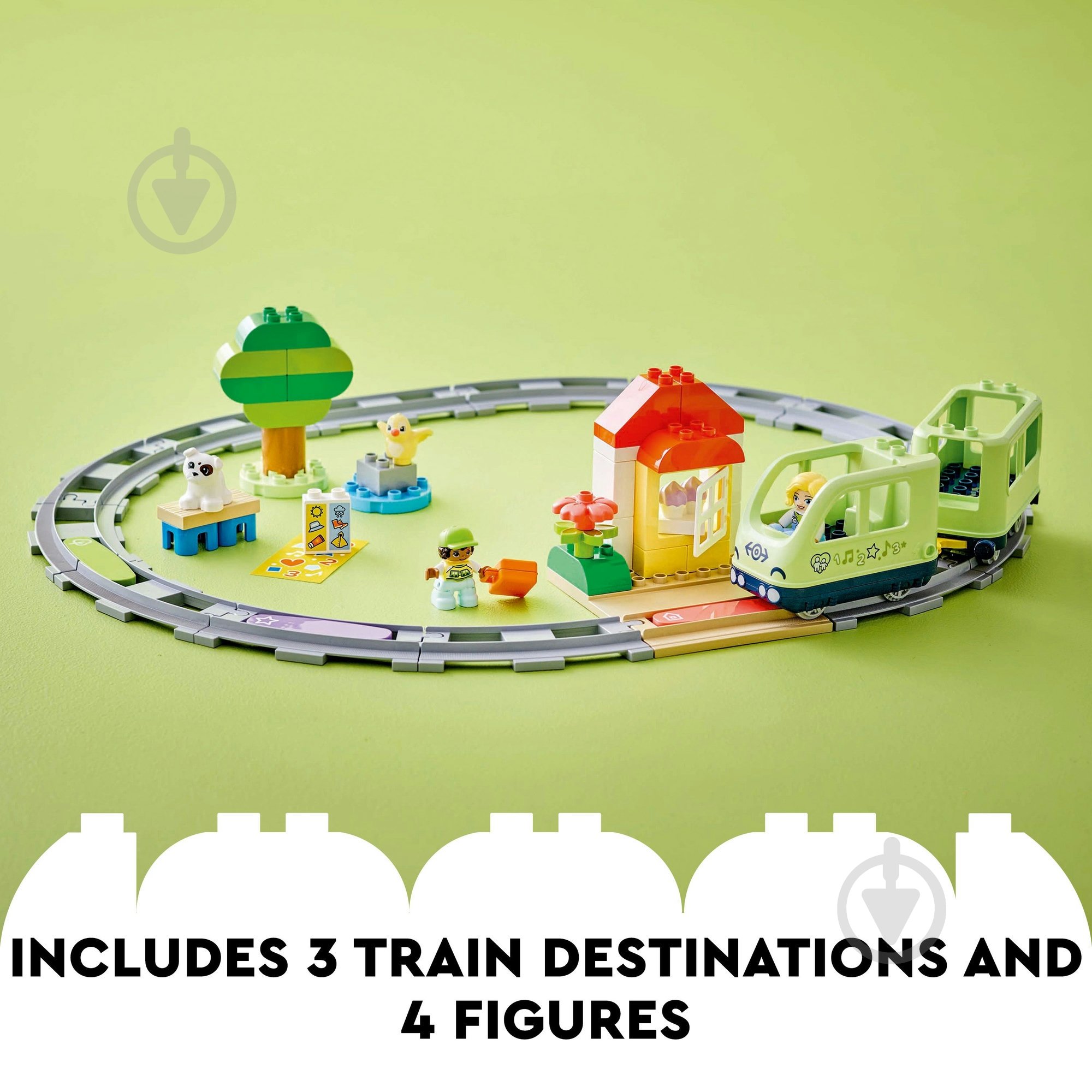 Конструктор LEGO DUPLO Інтерактивний пригодницький потяг 10427 - фото 8 Конструктор LEGO DUPLO Інтерактивний пригодницький потяг 10427 - фото 8