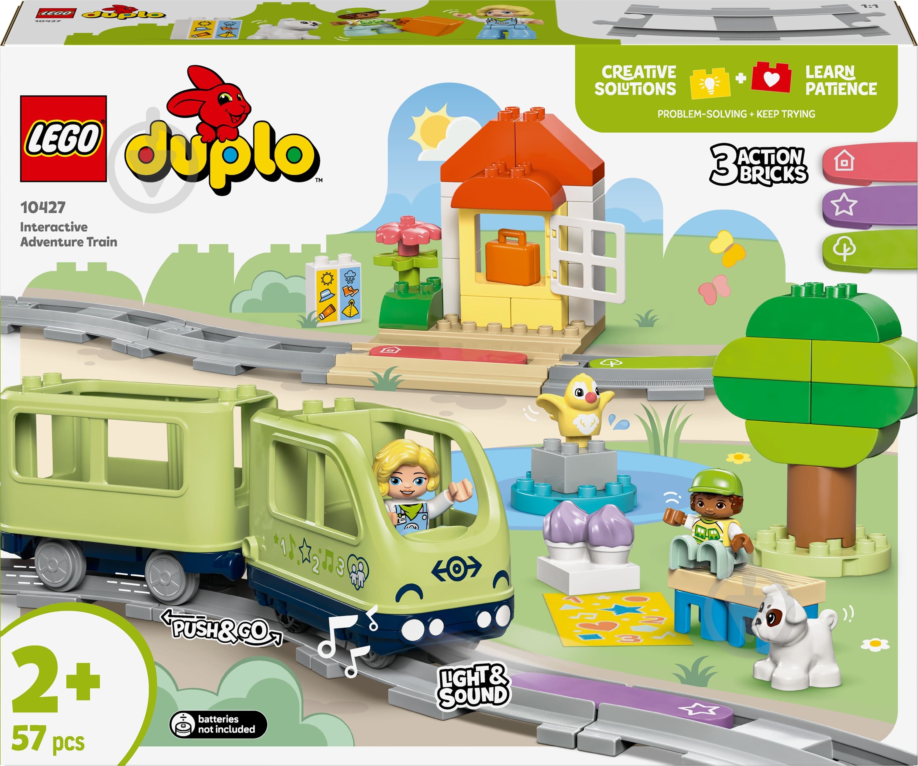 Конструктор LEGO DUPLO Інтерактивний пригодницький потяг 10427 - фото 1 Конструктор LEGO DUPLO Інтерактивний пригодницький потяг 10427 - фото 1