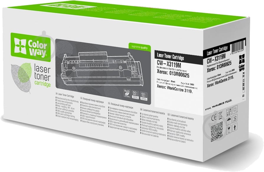 Картридж ColorWay для Xerox 013R00625 (CW-X3119M) черный - фото 1 Картридж ColorWay для Xerox 013R00625 (CW-X3119M) черный - фото 1