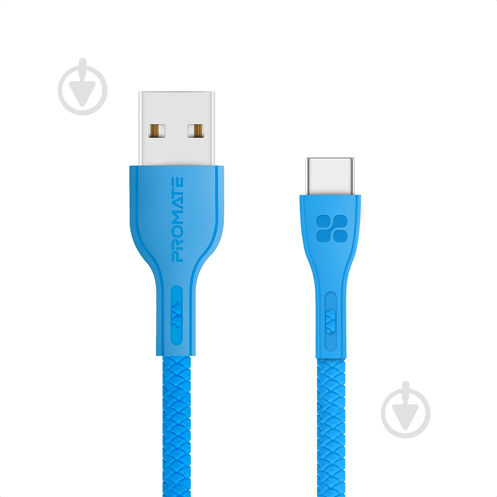 Кабель Promate PowerBeam-C USB-USB Type-C 2А 1,2 м синий (powerbeam-c.blue) - фото 1 Кабель Promate PowerBeam-C USB-USB Type-C 2А 1,2 м синий (powerbeam-c.blue) - фото 1