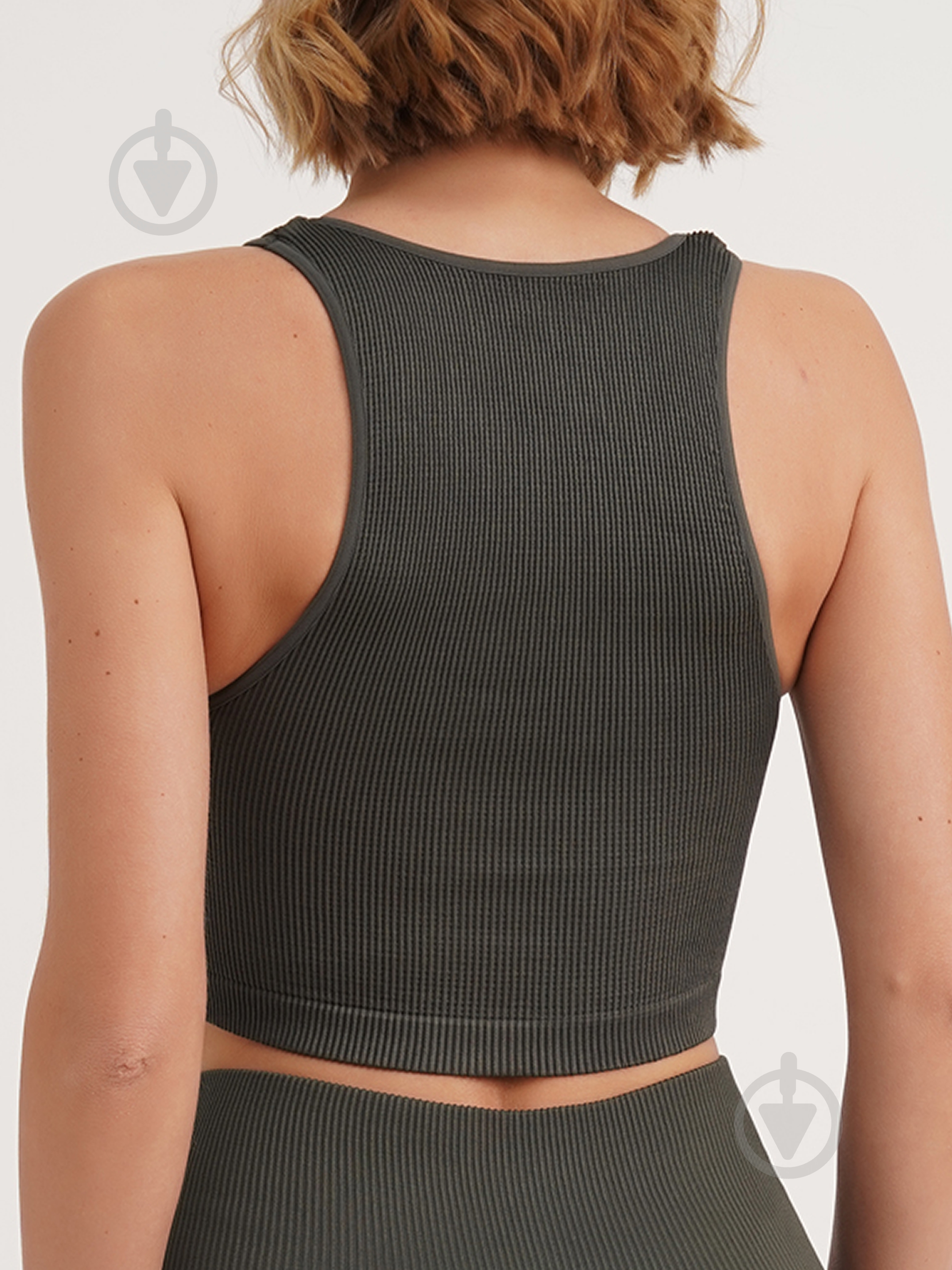 Топ Giulia Halter top rib р.L/XL хаки - фото 2 Топ Giulia Halter top rib р.L/XL хаки - фото 2