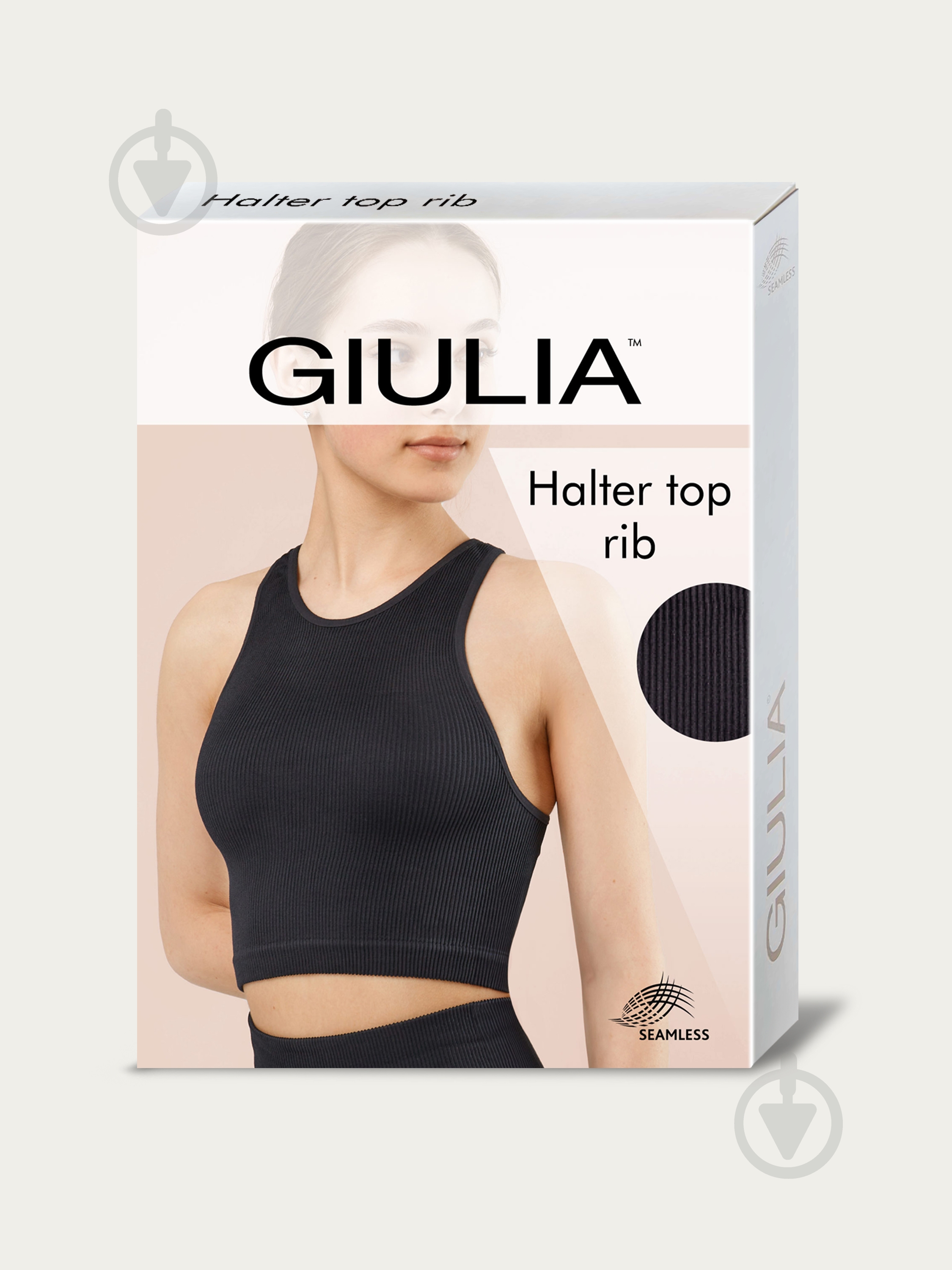 Топ Giulia Halter top rib р.S/M бежевый - фото 2