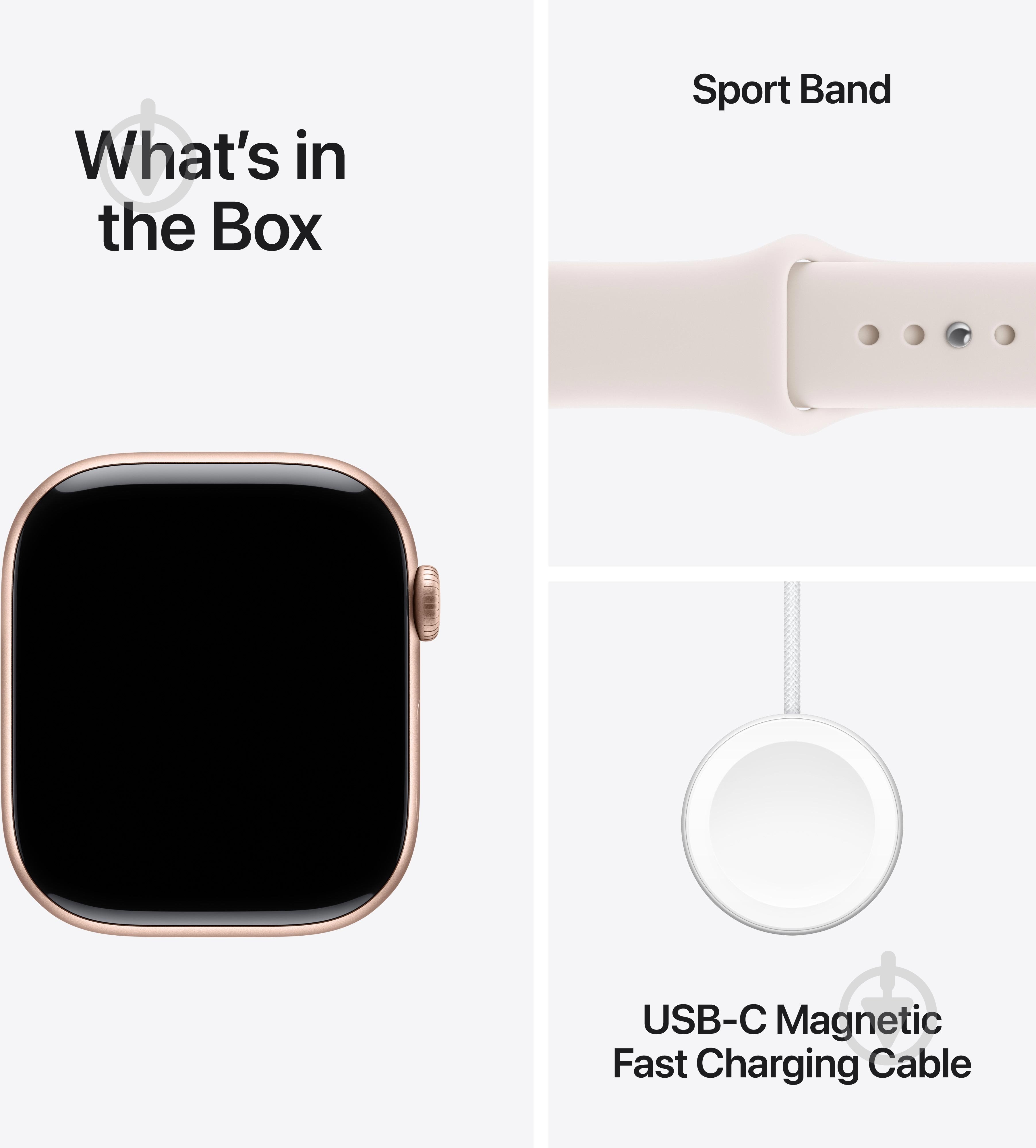 Смарт-годинник Apple Watch Series 11 GPS + Cellular 42mm Rose Gold Aluminium Case with Light Blush Sport Band - S/M (MF8E4 - фото 8