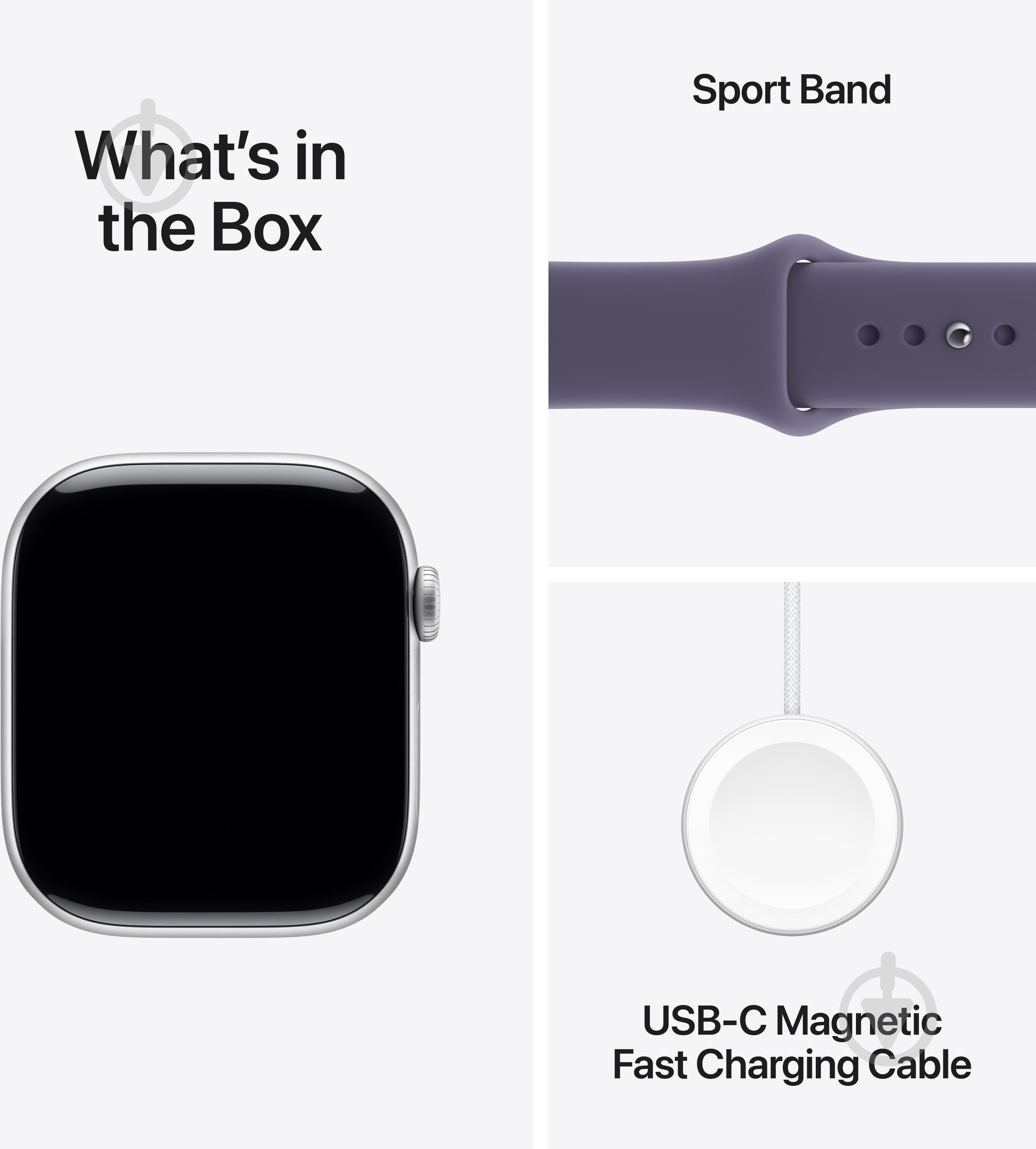 Смарт-годинник Apple Watch Series 11 GPS + Cellular 42mm Silver Aluminium Case with Purple Fog Sport Band - M/L (MF8J4RK/A) - фото 8