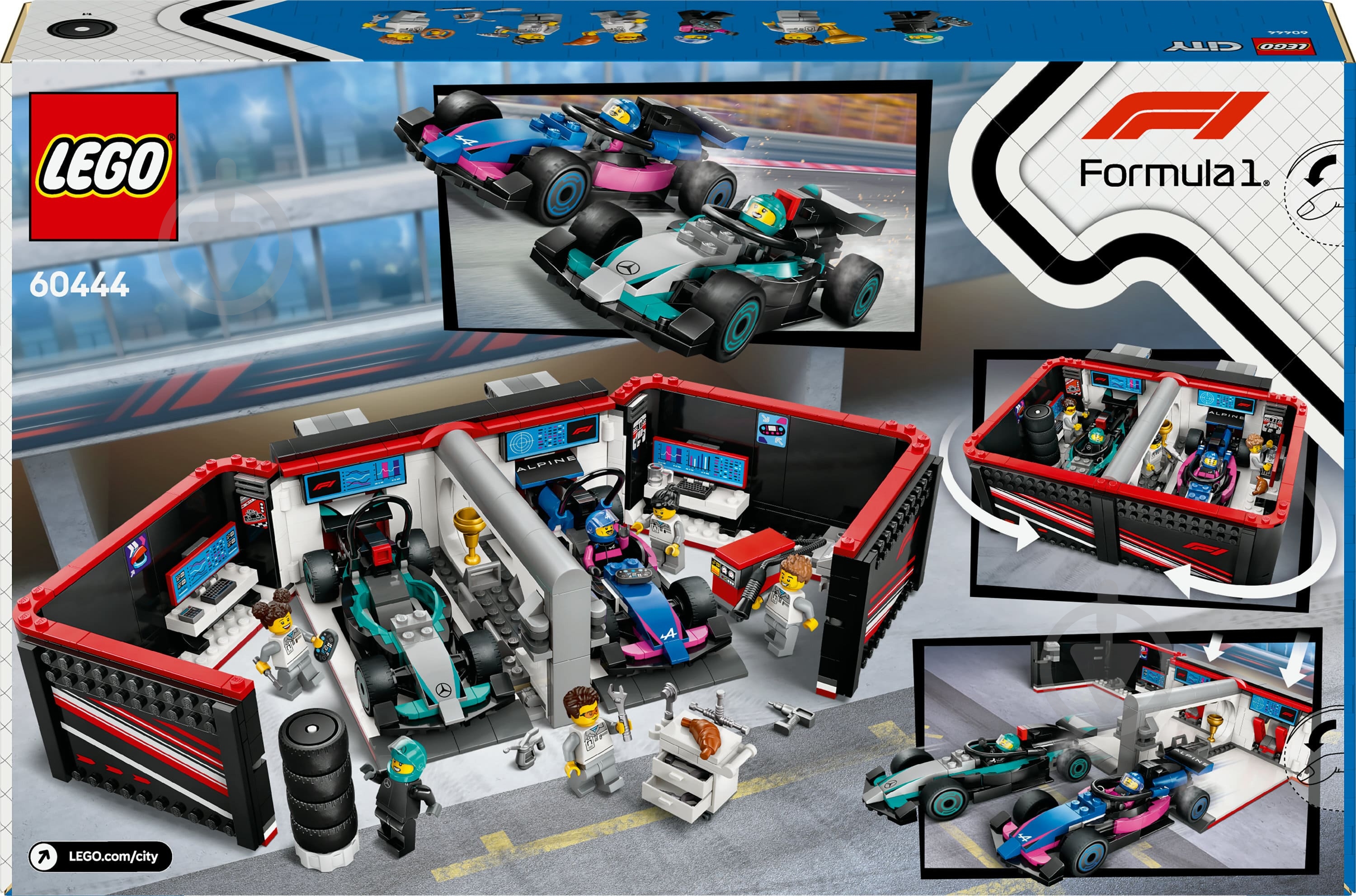 ᐉ Конструктор LEGO City Гараж F1® и автомобили Mercedes-AMG и