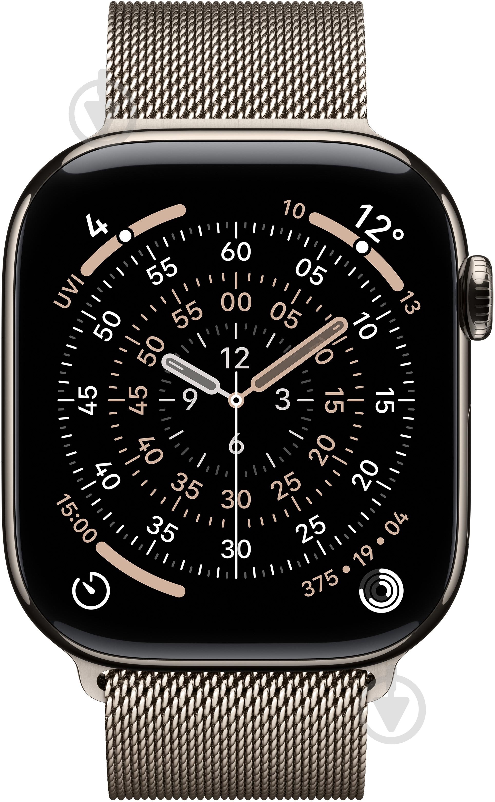 Смарт-годинник Apple Watch Series 11 GPS + Cellular 42mm Natural Titanium Case with Natural Milanese Loop (MF8P4RK/A) - фото 2