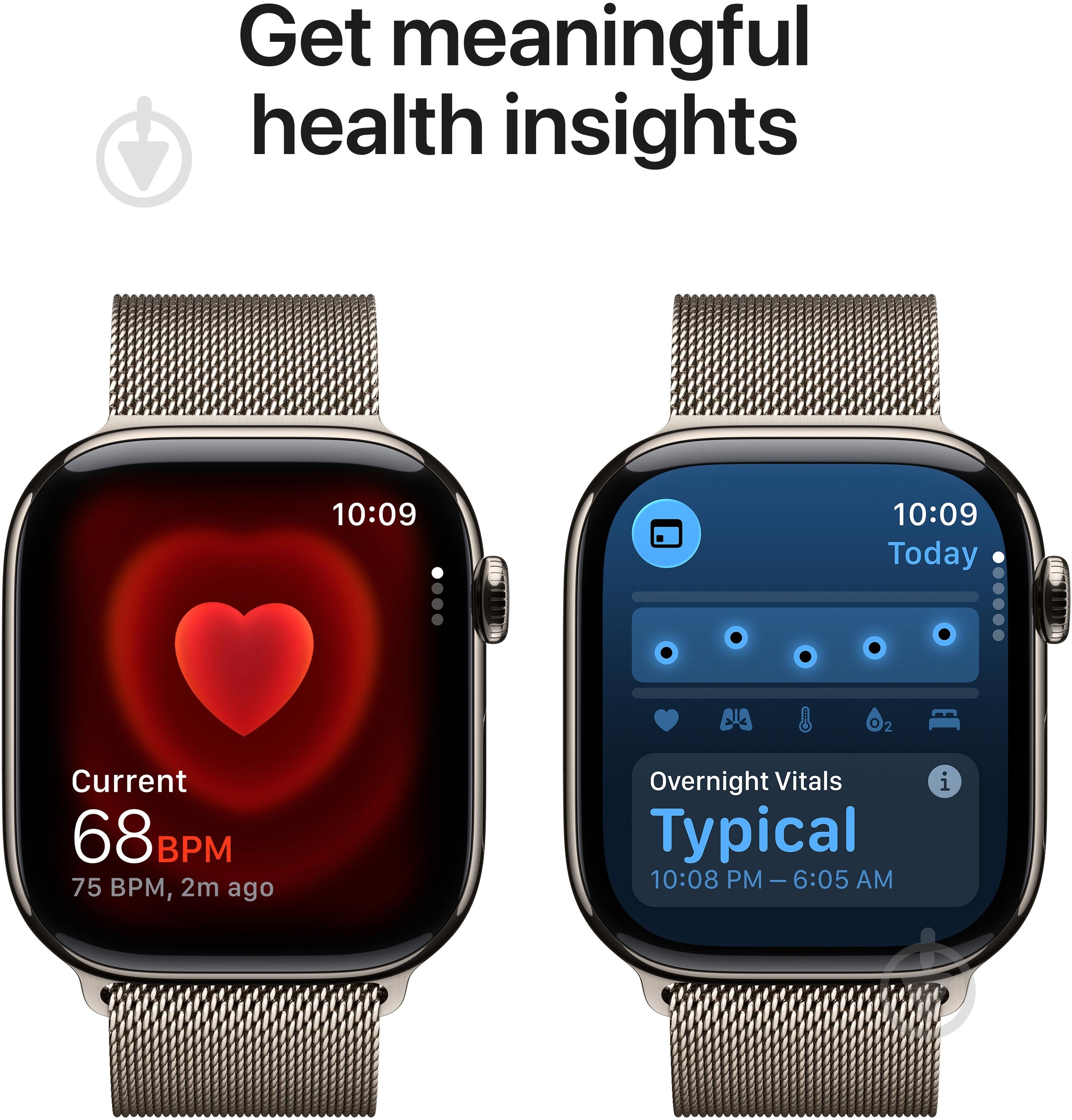 Смарт-годинник Apple Watch Series 11 GPS + Cellular 42mm Natural Titanium Case with Natural Milanese Loop (MF8P4RK/A) - фото 5