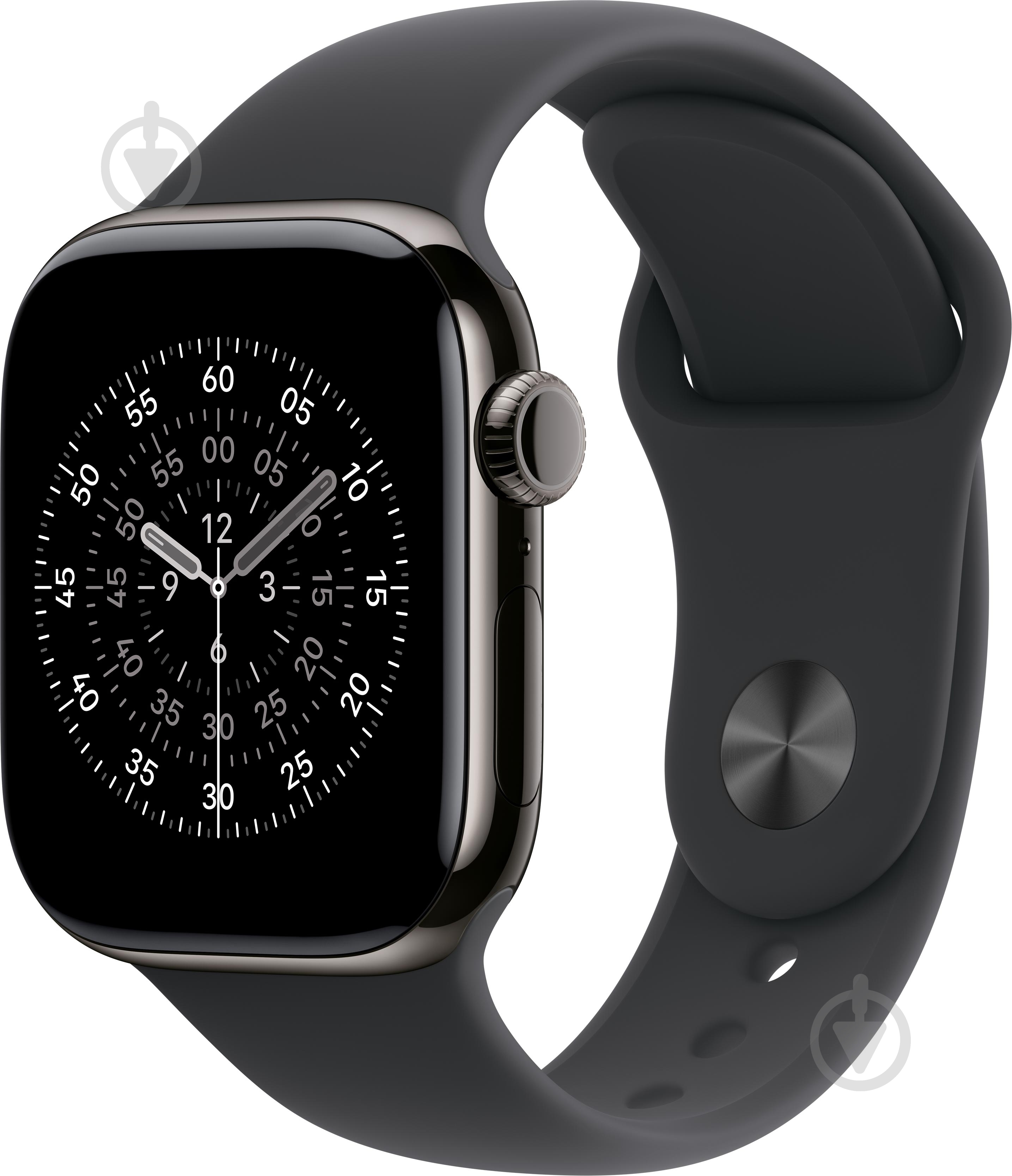 Смарт-годинник Apple Watch Series 11 GPS + Cellular 42mm Slate Titanium Case with Black Sport Band - S/M (MF8R4RK/A) - фото 2