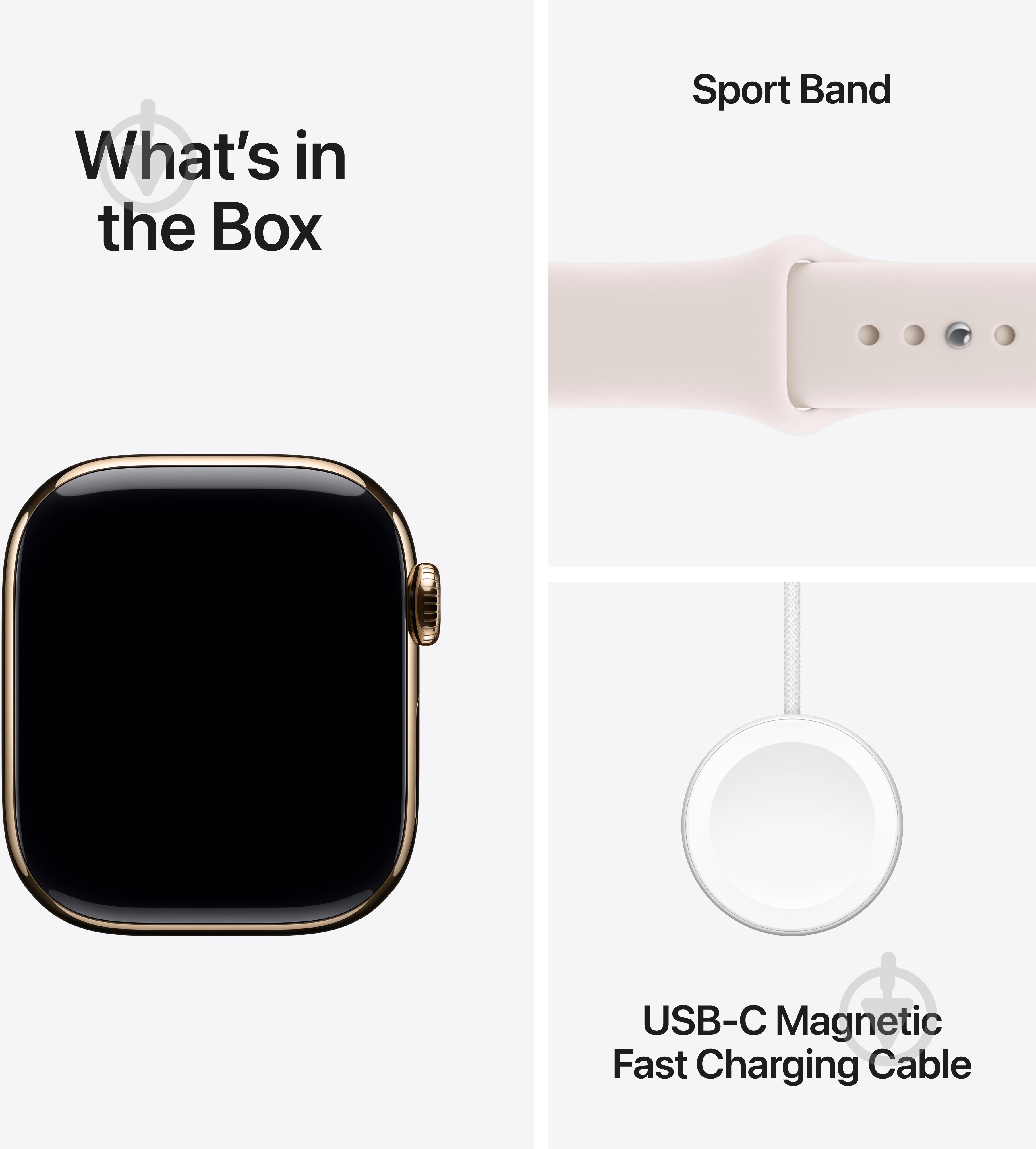 Смарт-часы Apple Watch Series 11 GPS + Cellular 42mm Gold Titanium Case with Light Blush Sport Band - S/M (MF8W4RK/A) - фото 8 Смарт-часы Apple Watch Series 11 GPS + Cellular 42mm Gold Titanium Case with Light Blush Sport Band - S/M (MF8W4RK/A) - фото 8