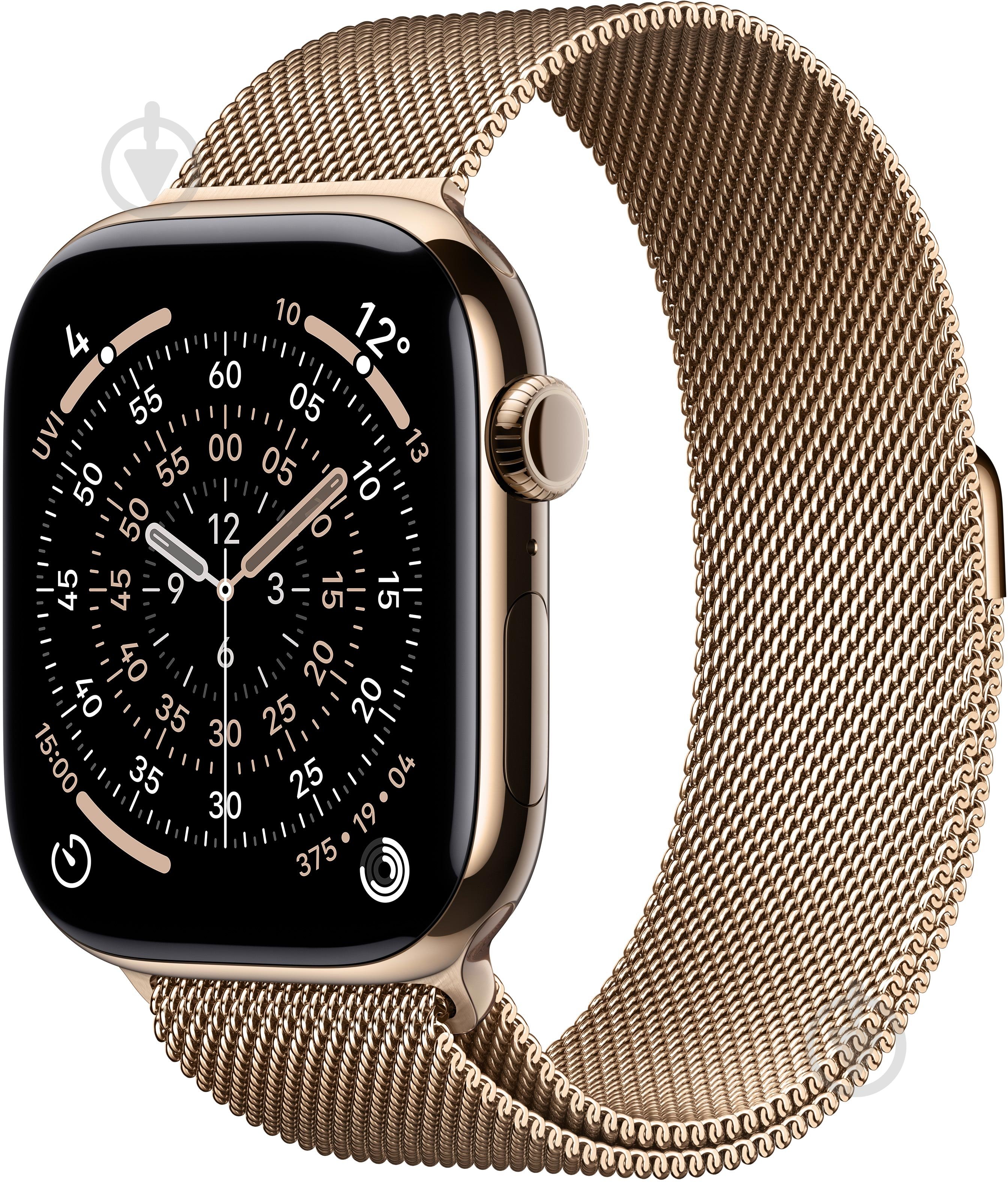 Смарт-годинник Apple Watch Series 11 GPS + Cellular 42mm Gold Titanium Case with Gold Milanese Loop (MF8Y4RK/A) - фото 1