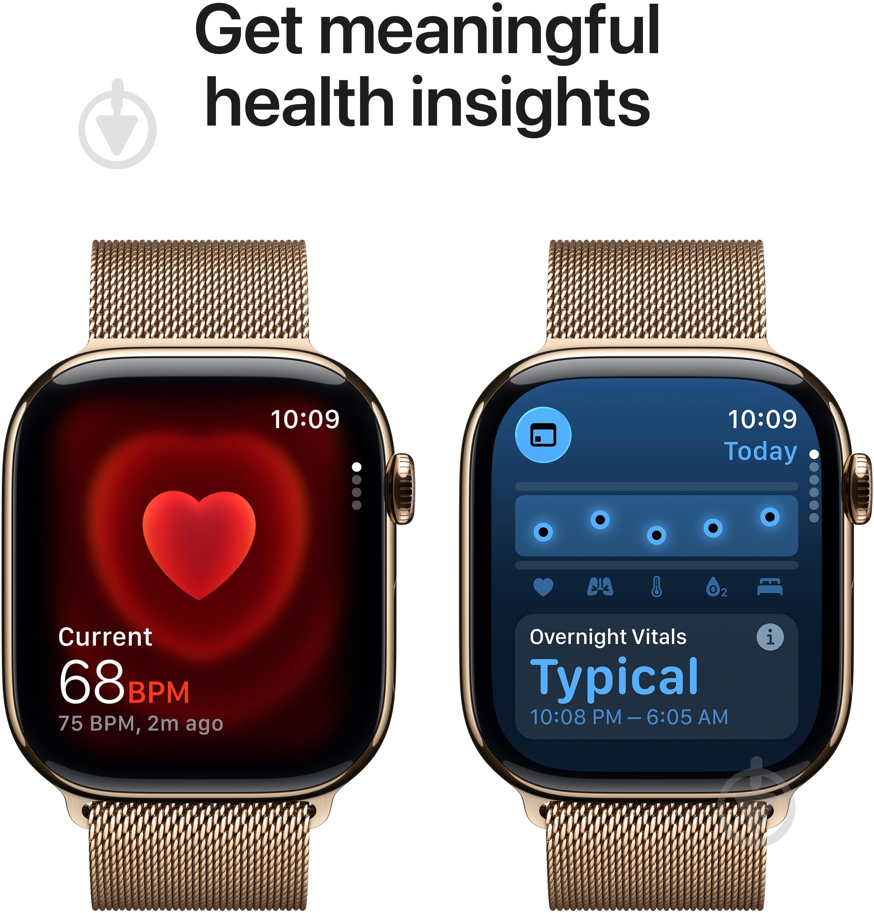 Смарт-годинник Apple Watch Series 11 GPS + Cellular 42mm Gold Titanium Case with Gold Milanese Loop (MF8Y4RK/A) - фото 5
