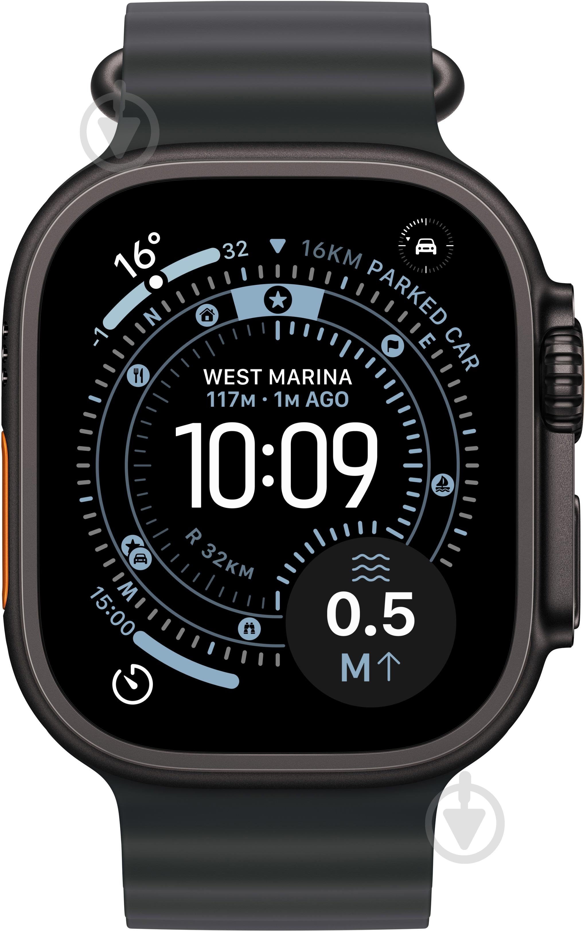 Смарт-годинник Apple Watch Ultra 3 GPS + Cellular 49mm Black Titanium Case with Black Ocean Band (MF0J4QP/A) - фото 2