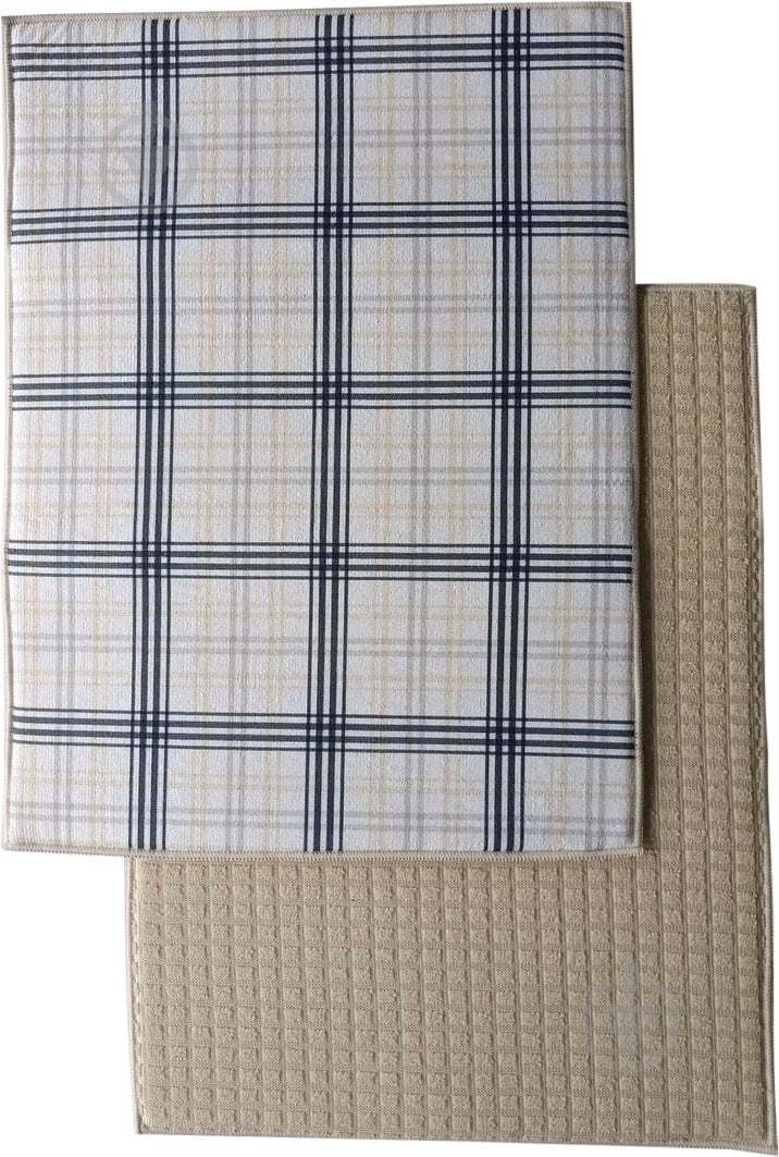 Коврик для сушки посуды UP! (Underprice) Grid 38х50 cм песочный 2 шт - фото 4