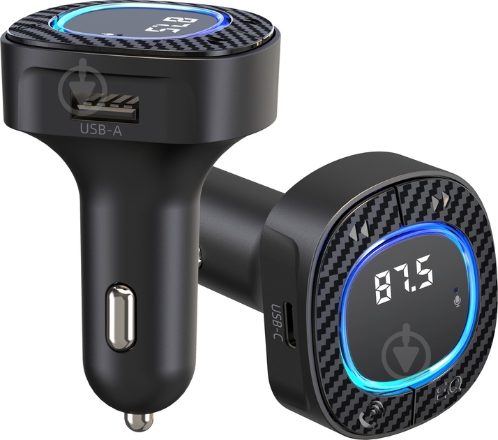 FM-трансмиттер Inspire C42 MP3 3.1А Black - фото 1