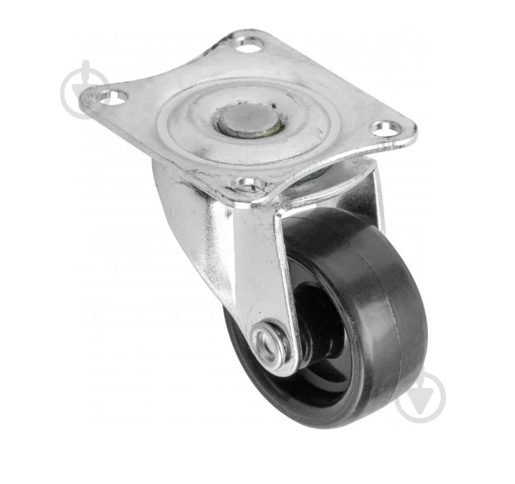 Ролик мебельный GTV d30 мм h-43 мм повортный без стопора черное (колесо для мебели) KM-015030-20 - фото 1