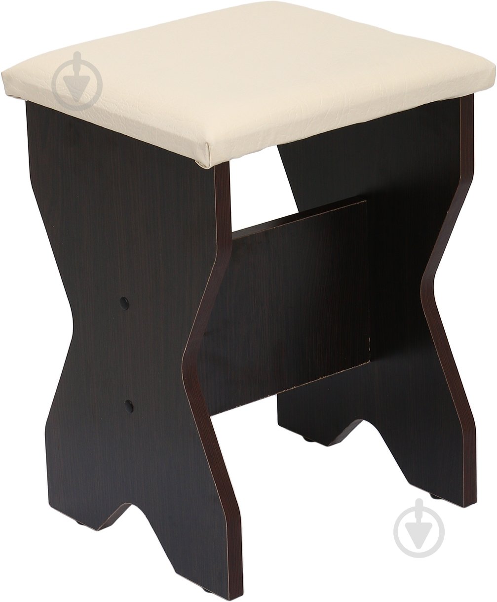 Табурет Компанит Т-1 слоновая кость / венге - фото 1