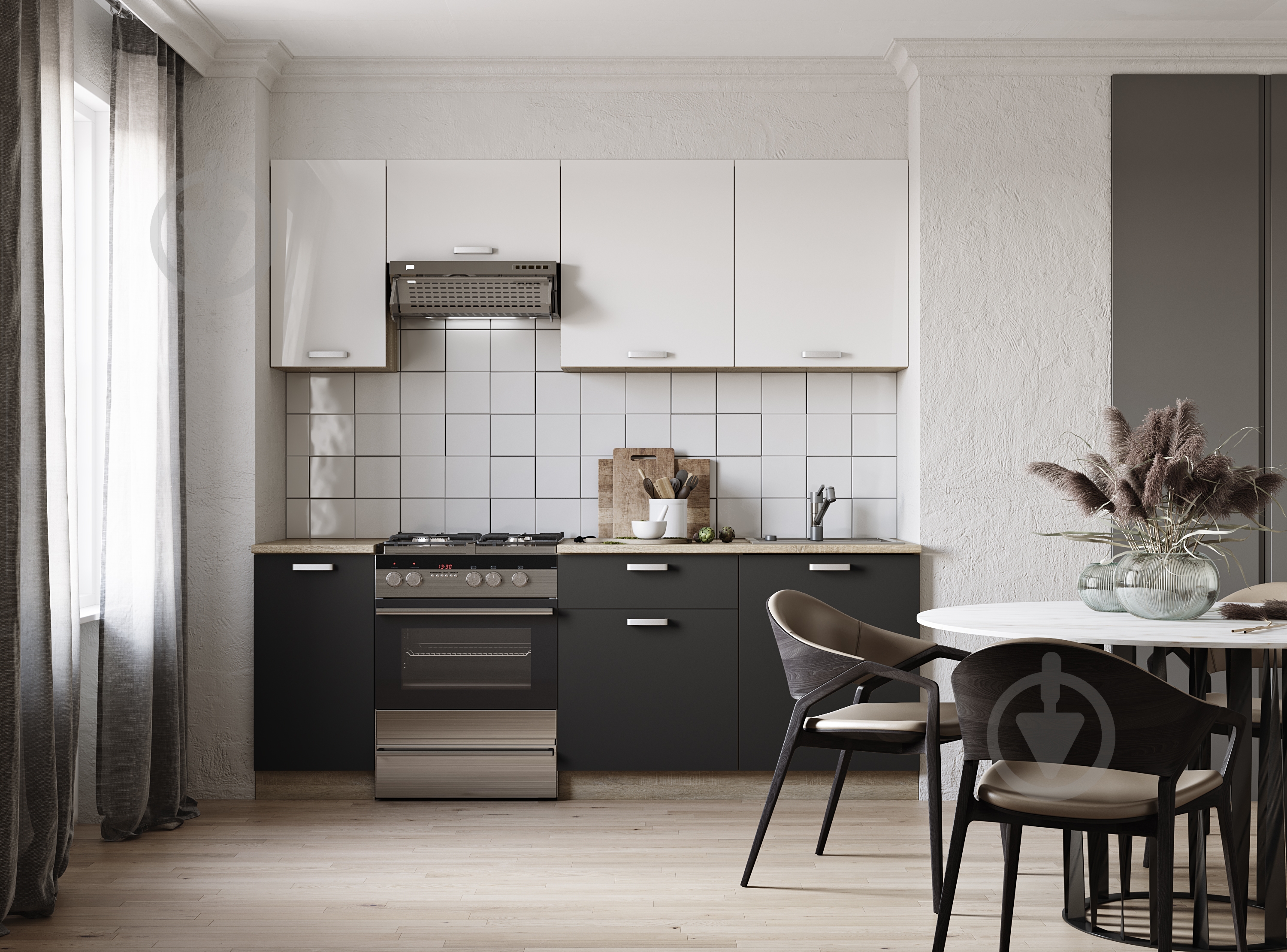 Кухня Монро Дымчатый Грейд МДФ 2,2 м - фото 2