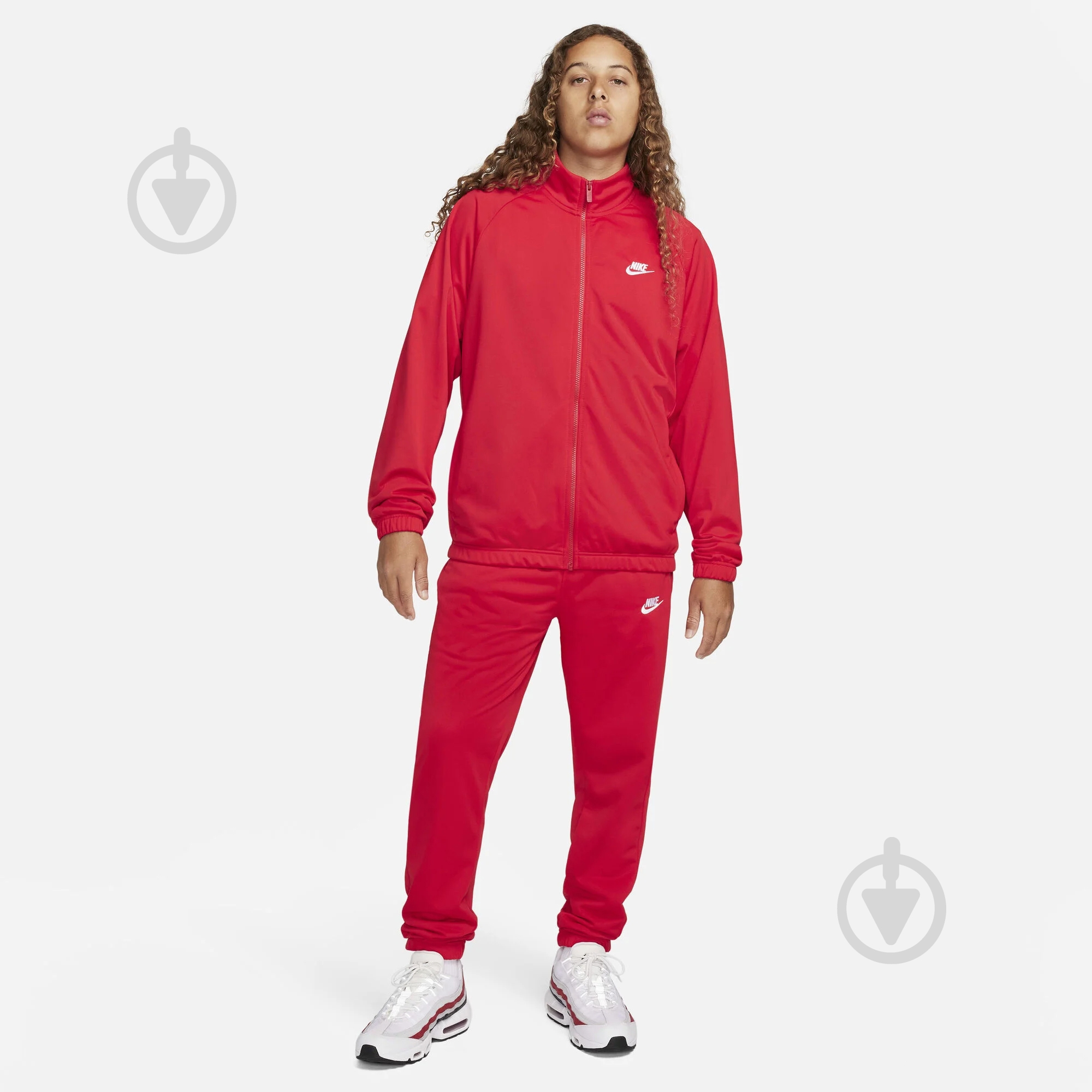 Спортивный костюм Nike Club Poly-Knit Tracksuit FB7351-657 р.S красный - фото 1