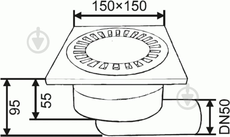 Душовий трап MCH із горизонтальним підключенням DN50 - фото 4 Душовий трап MCH із горизонтальним підключенням DN50 - фото 4