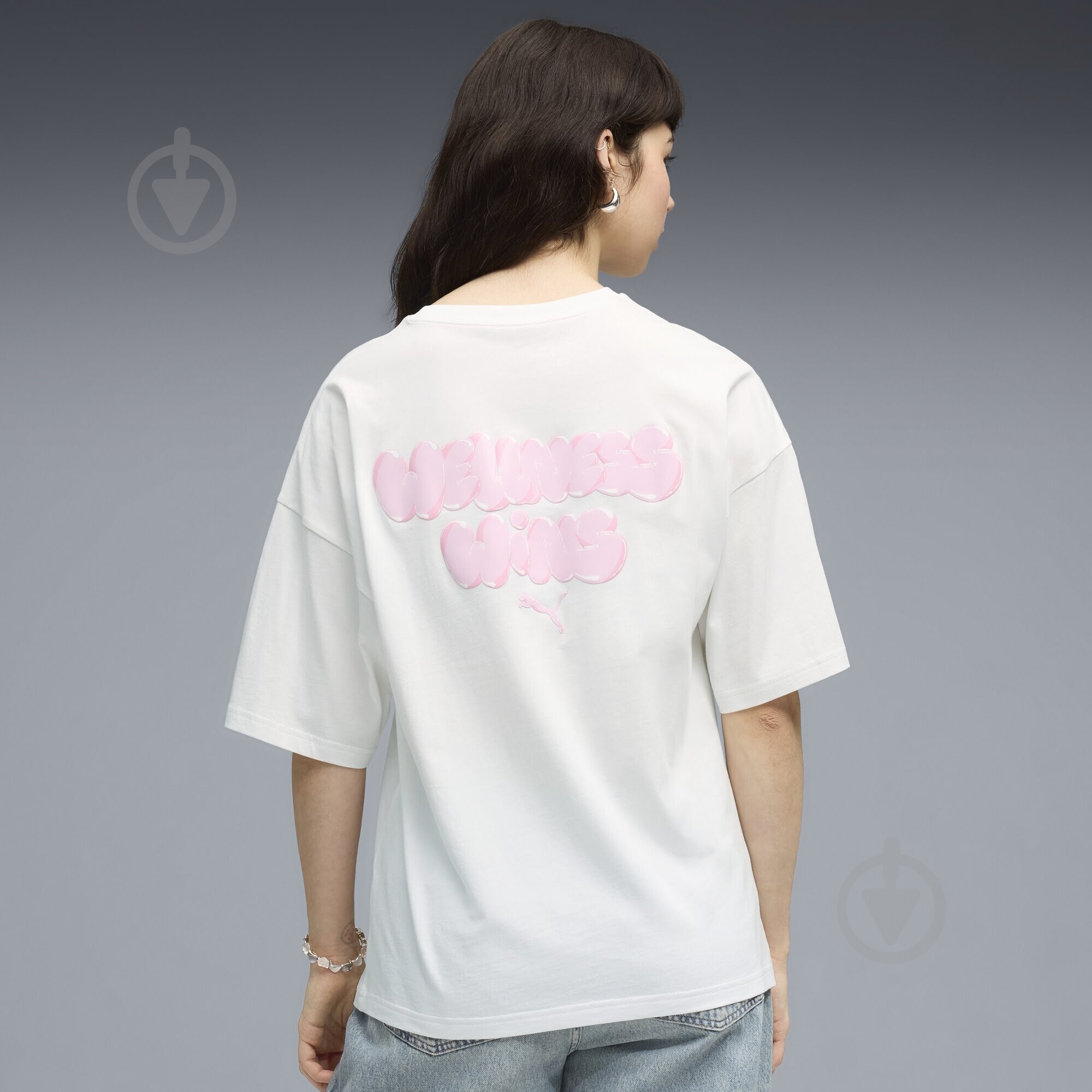 Футболка Puma GRAPHICS BubbleOversized Tee 63459002 р.XL білий - фото 2