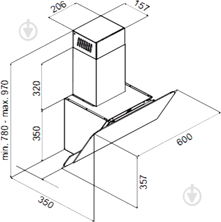 Вытяжка Perfelli DN 6113 W LED - фото 7