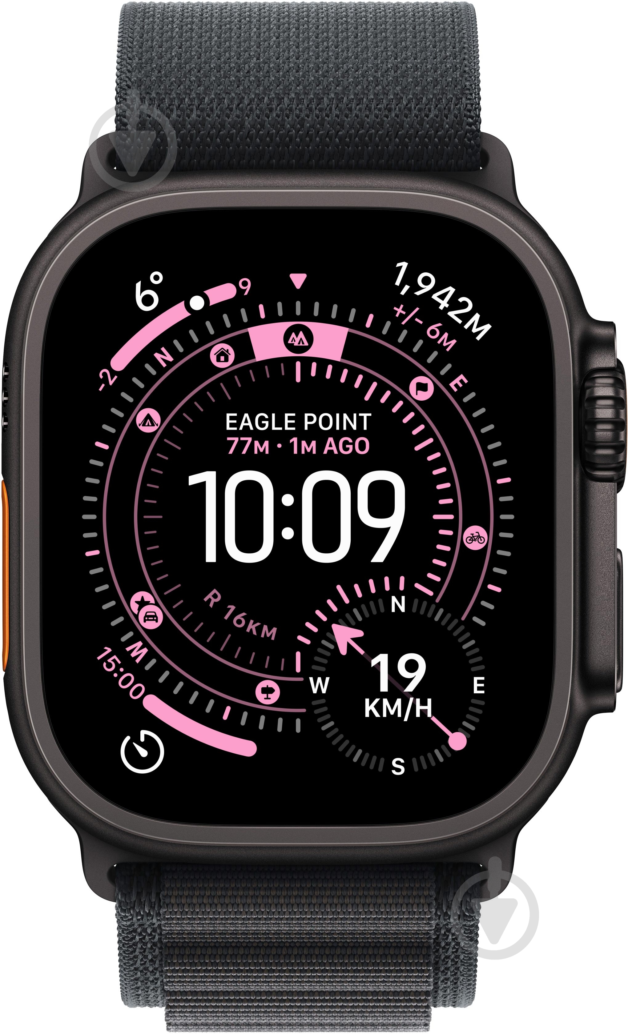 Смарт-часы Apple Watch Ultra 3 GPS + Cellular 49mm Black Titanium Case with Black Alpine Loop - Medium (MF0V4QP/A) - фото 2