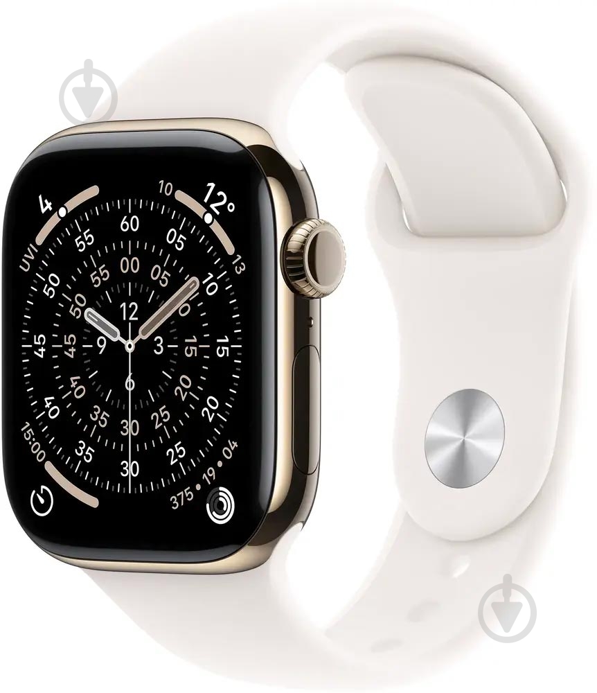Смарт-годинник Apple Watch Series 11 GPS + Cellular 46mm Gold Titanium Case with Light Blush Sport Band - S/M (MFD54RK/A) - фото 1