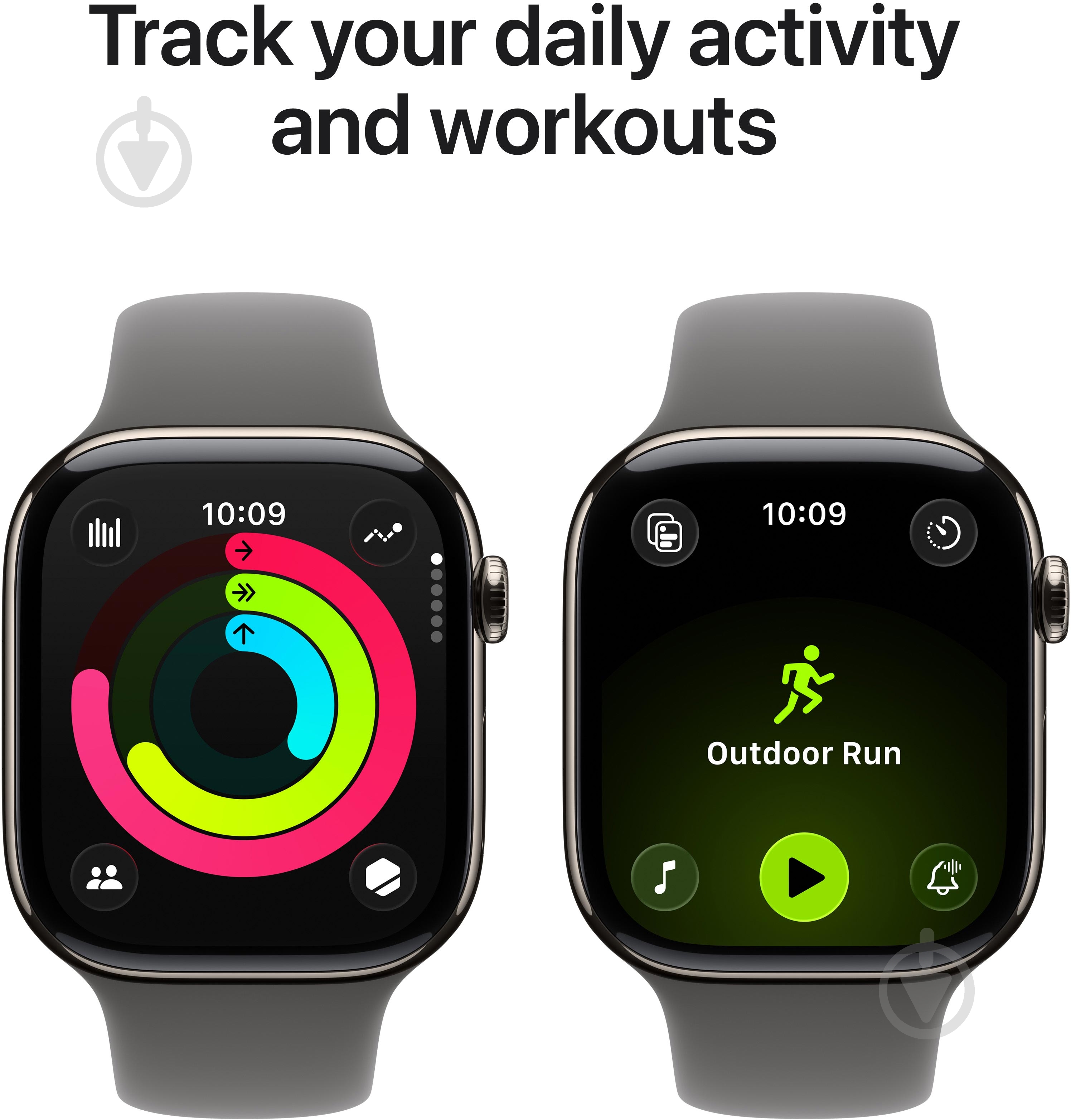 Смарт-годинник Apple Watch Series 11 GPS + Cellular 46mm Natural Titanium Case with Stone Grey Sport Band - M/L (MFCX4RK/A) - фото 4