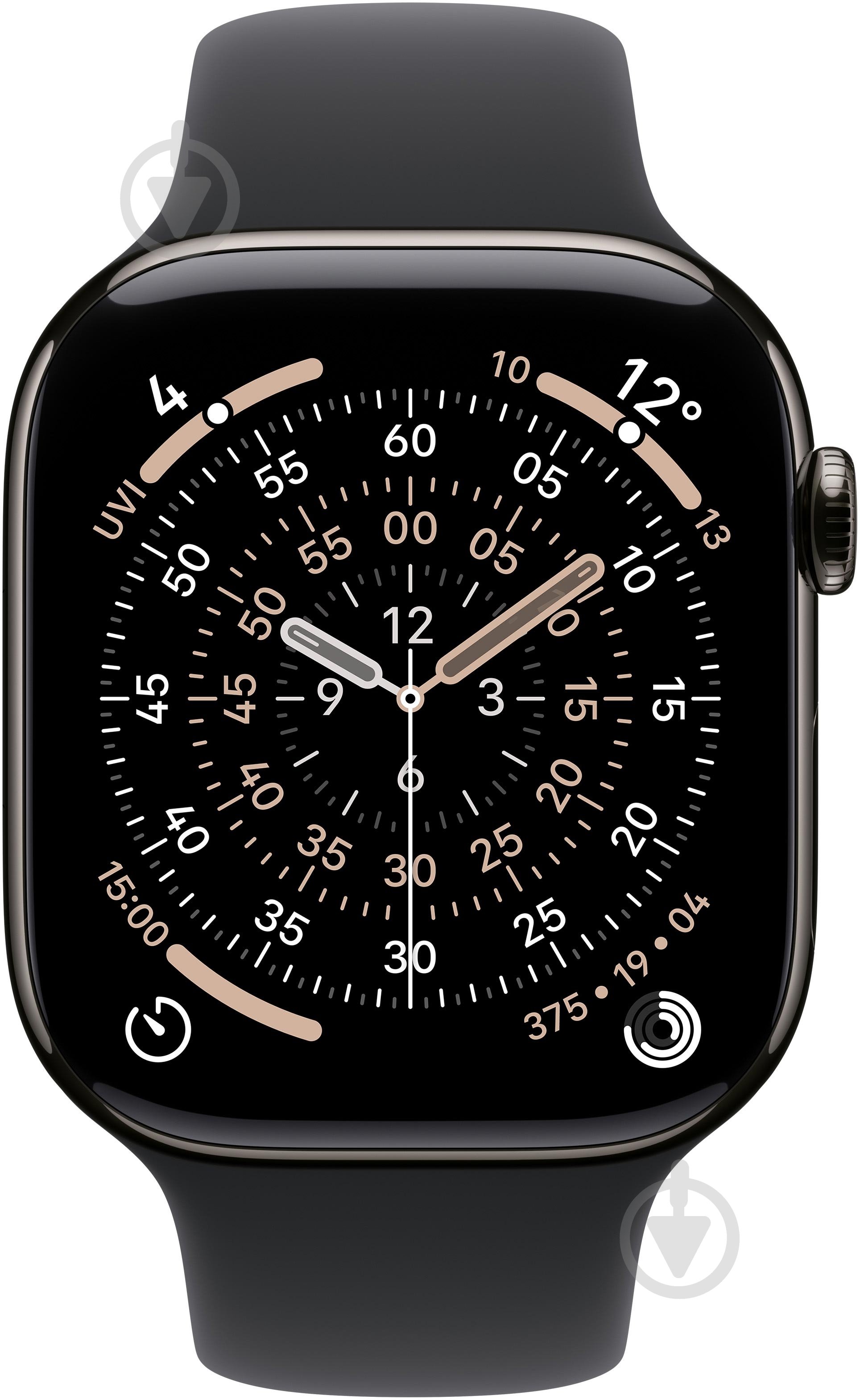 Смарт-годинник Apple Watch Series 11 GPS + Cellular 46mm Slate Titanium Case with Black Sport Band - M/L (MFD24RK/A) - фото 2