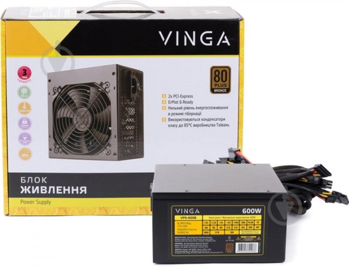 Блок питания Vinga VPS-600B 600 Вт - фото 9