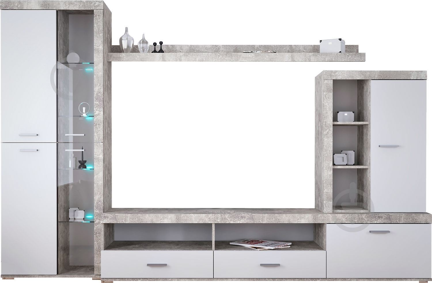 Стенка Club 3 белый глянец - фото 1 Стенка Club 3 белый глянец - фото 1