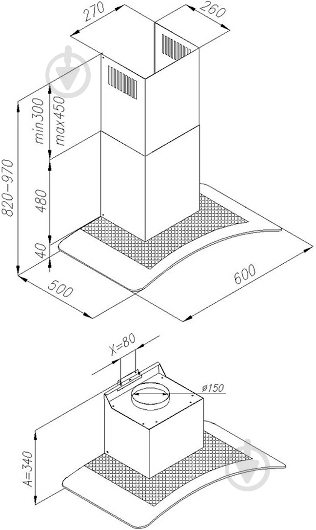 Витяжка Perfelli G 6110 BL - фото 8