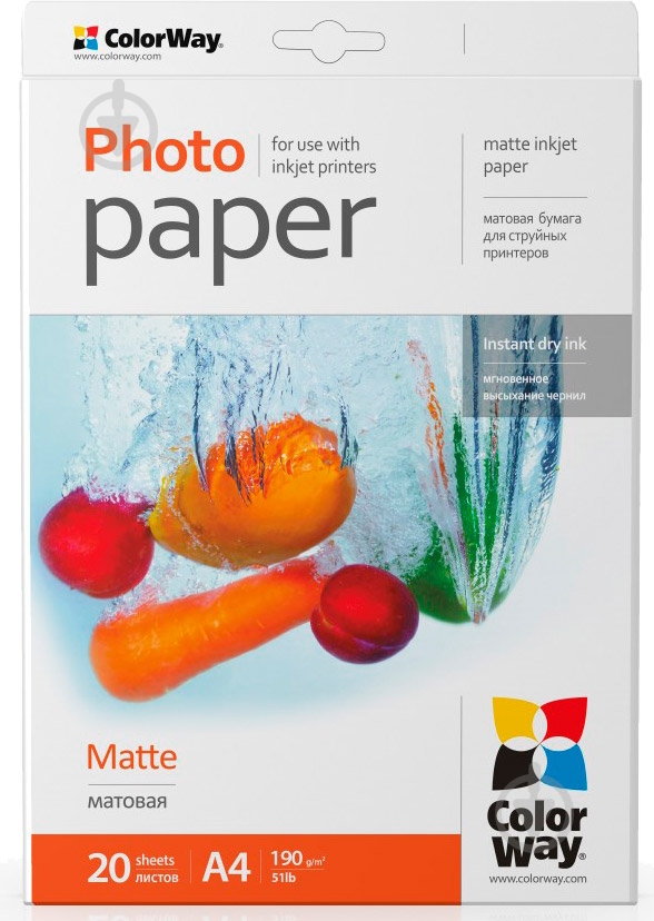 Фотобумага ColorWay A4 (PM190020A4) - фото 1
