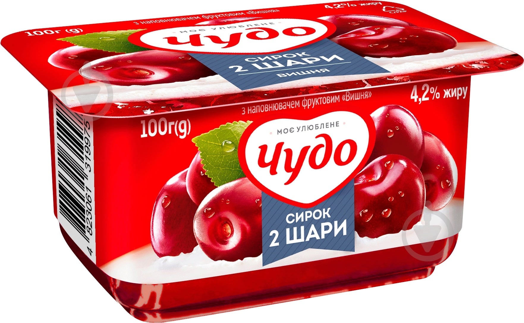 Сырок ТМ Чудо 4,2% вишня ст 100 г - фото 1