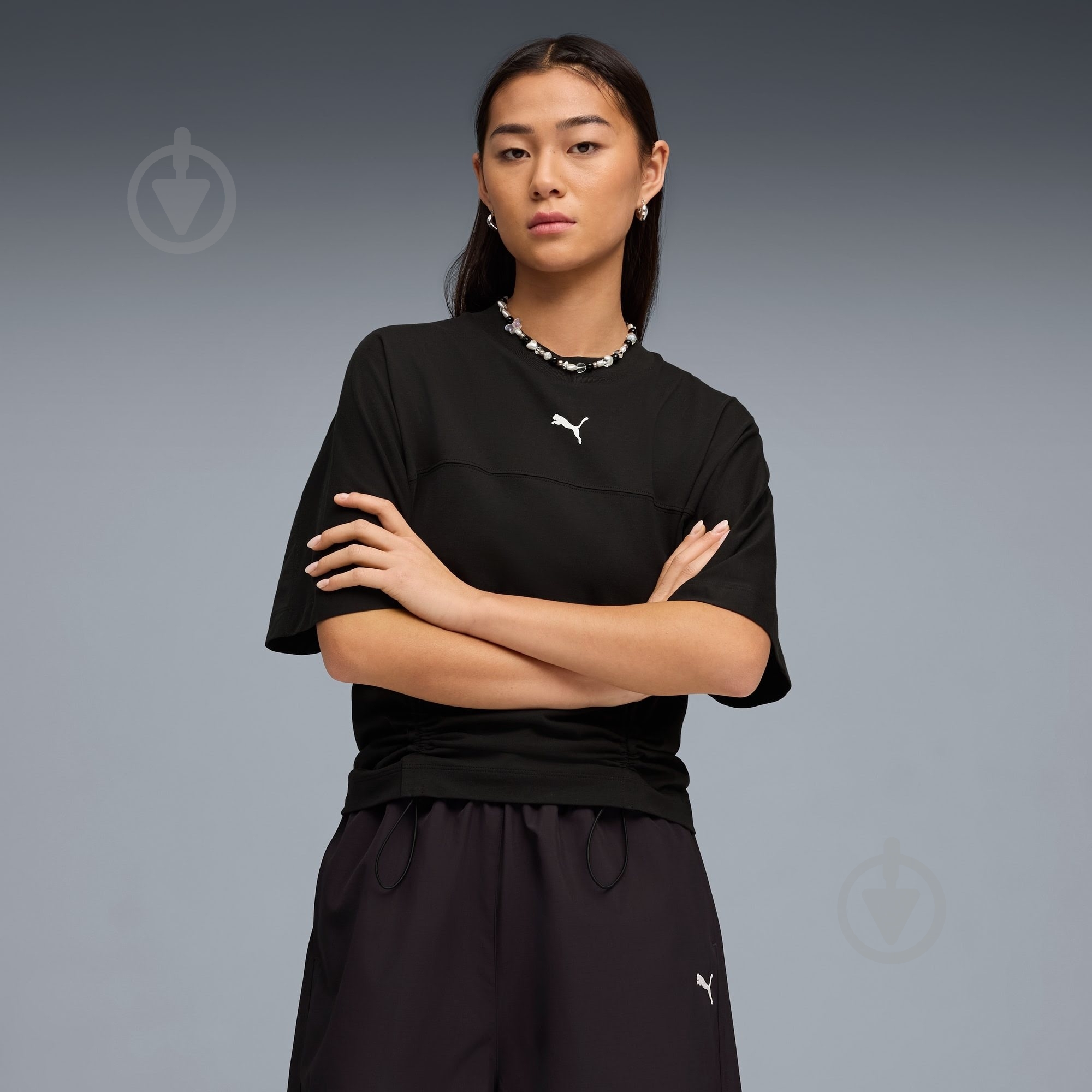 Футболка Puma DARE TO Fitted Waist Tee 63459601 р.XS чорний - фото 3 Футболка Puma DARE TO Fitted Waist Tee 63459601 р.XS чорний - фото 3