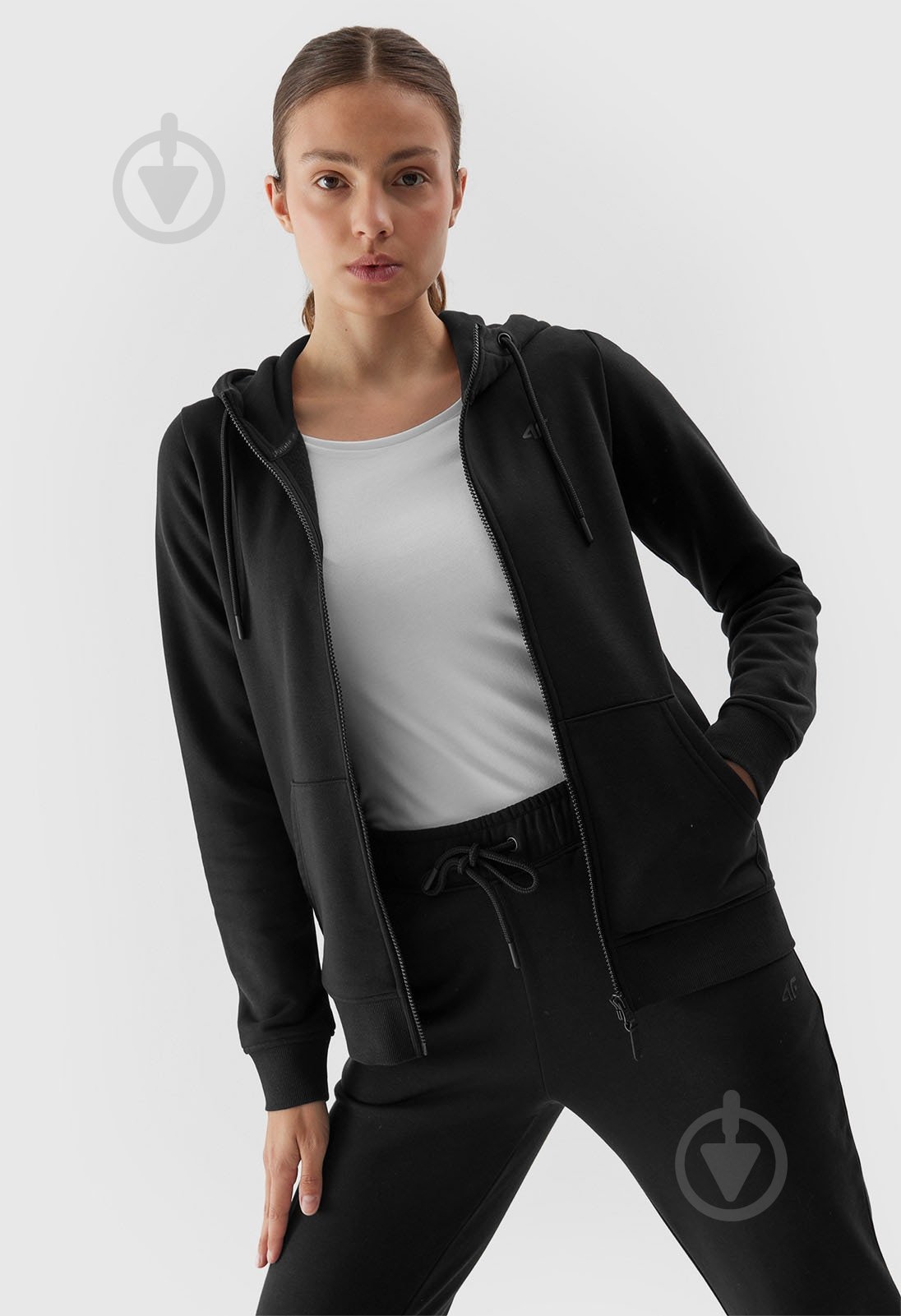 Джемпер 4F SWEATSHIRT F0730 4FAW23TSWSF0730-20S р.XS чорний - фото 1