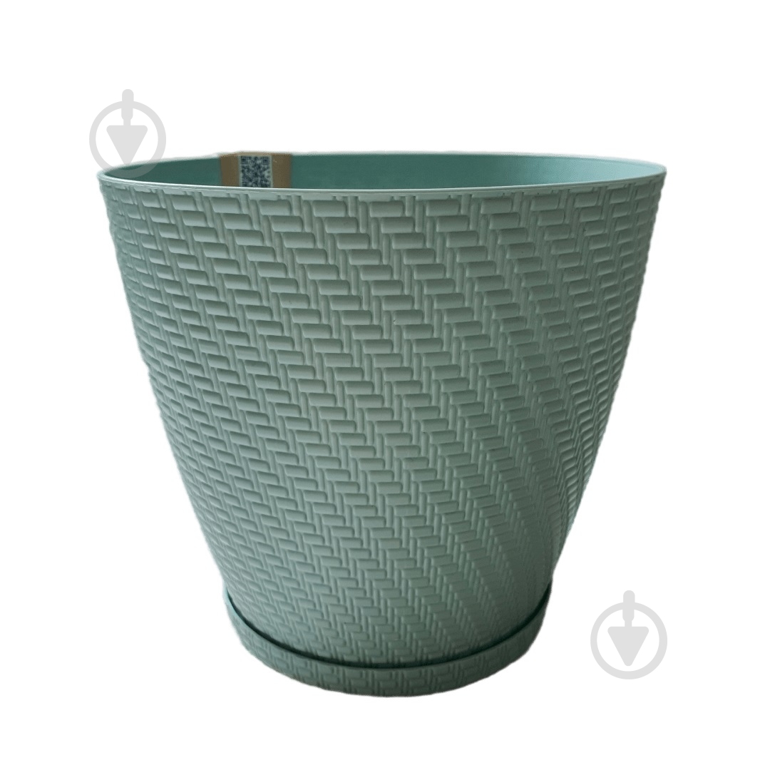 Горщик пластиковий MN PLASTIKA з підставкою круглий 12 л м'ята - фото 1 Горщик пластиковий MN PLASTIKA з підставкою круглий 12 л м'ята - фото 1