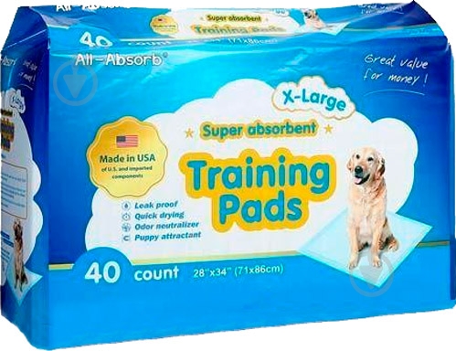 Пеленка All-Absorb регуляр 71х86см/40штук для собак - фото 1 Пеленка All-Absorb регуляр 71х86см/40штук для собак - фото 1
