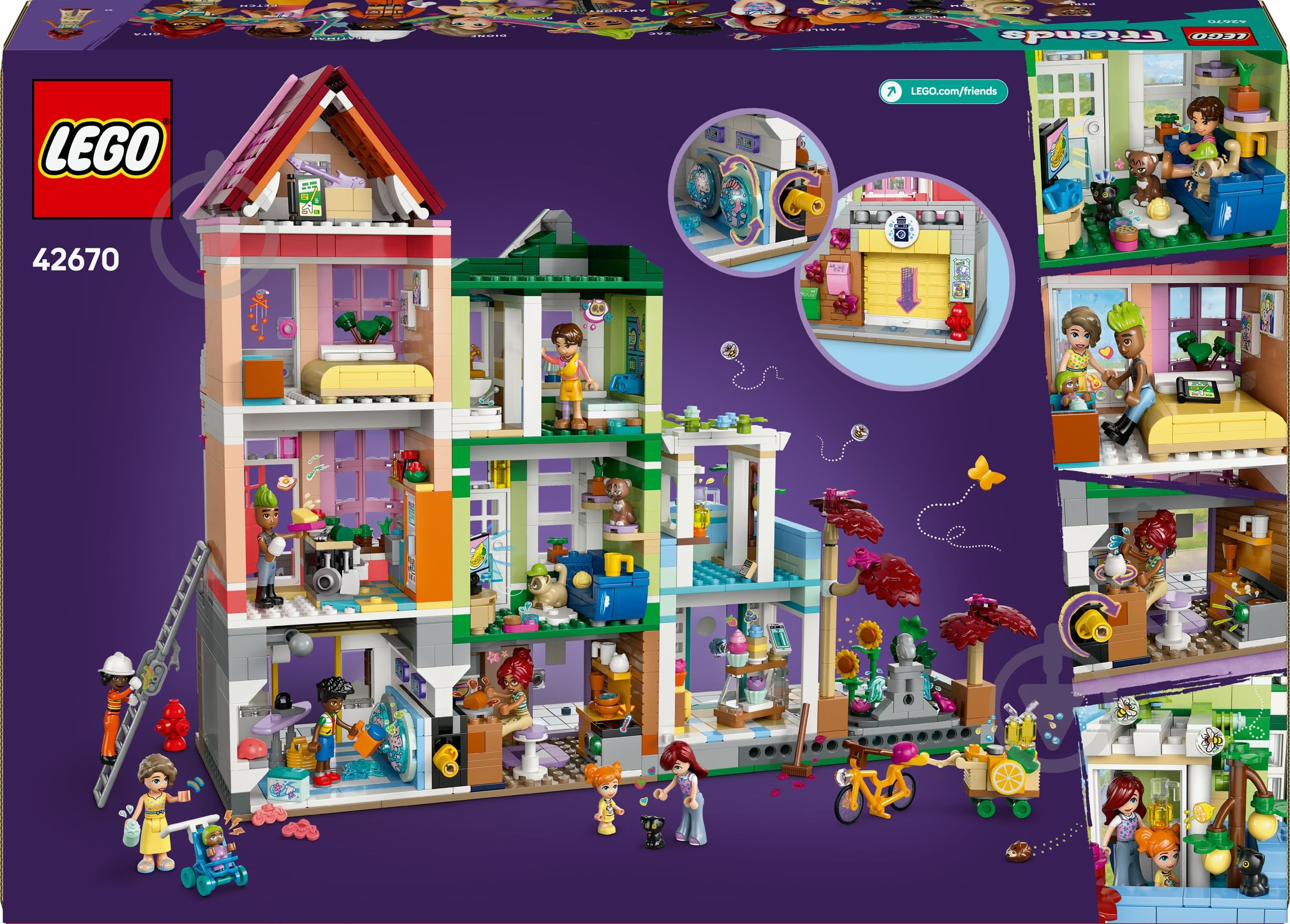 Конструктор LEGO Friends Хартлейк-Сіті. Квартири і крамниці 42670 - фото 2