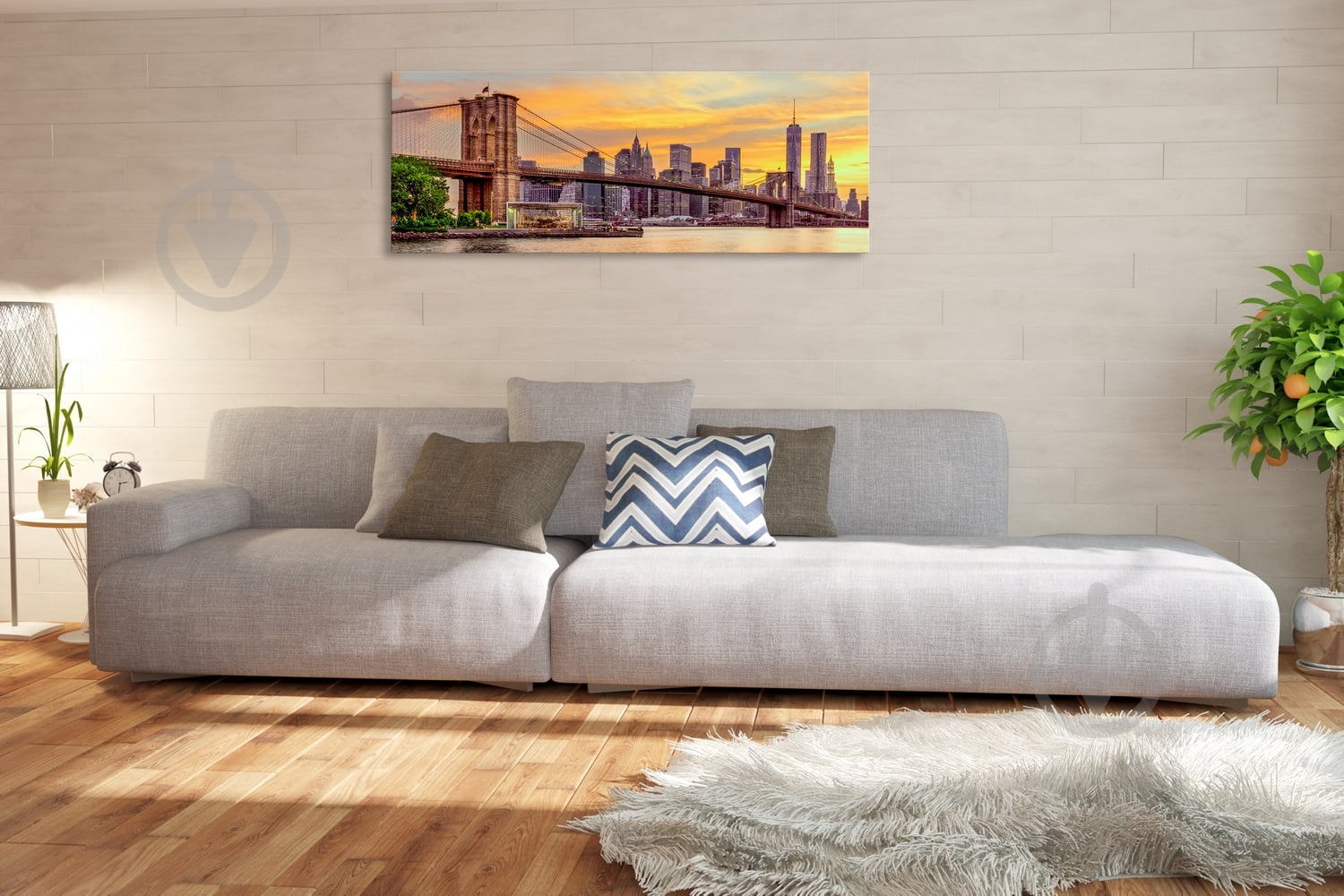 Картина Бруклинский мост 57x150 см YS-Art - фото 3