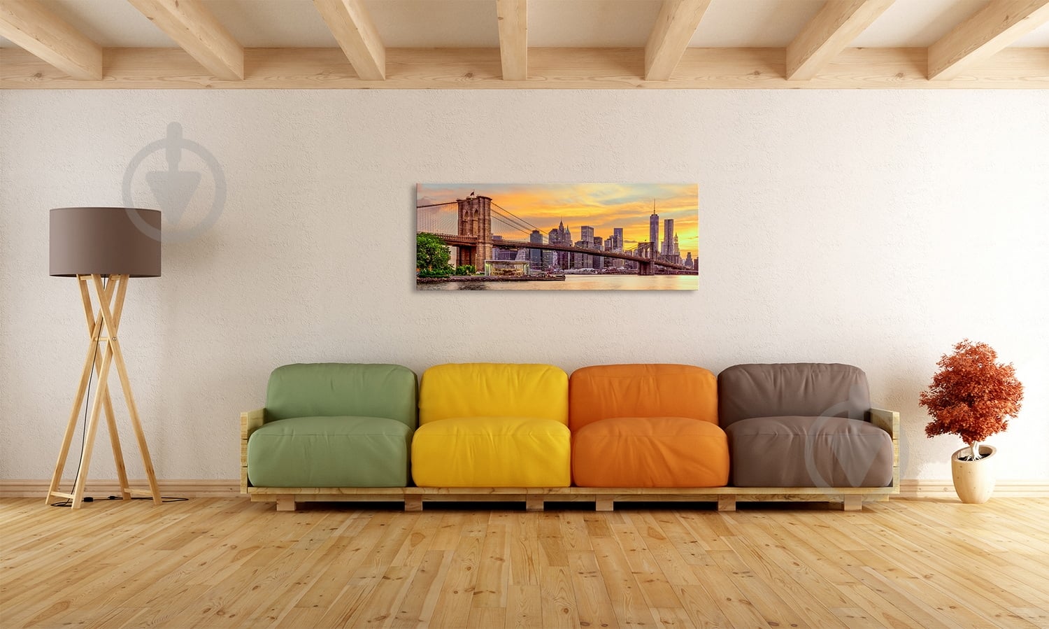 Картина Бруклинский мост 57x150 см YS-Art - фото 4