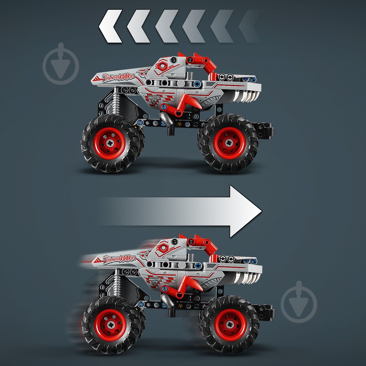 Конструктор LEGO Technic Monster Jam™ ThunderROARus™ з інерційним двигуном 42200 - фото 15 Конструктор LEGO Technic Monster Jam™ ThunderROARus™ з інерційним двигуном 42200 - фото 15