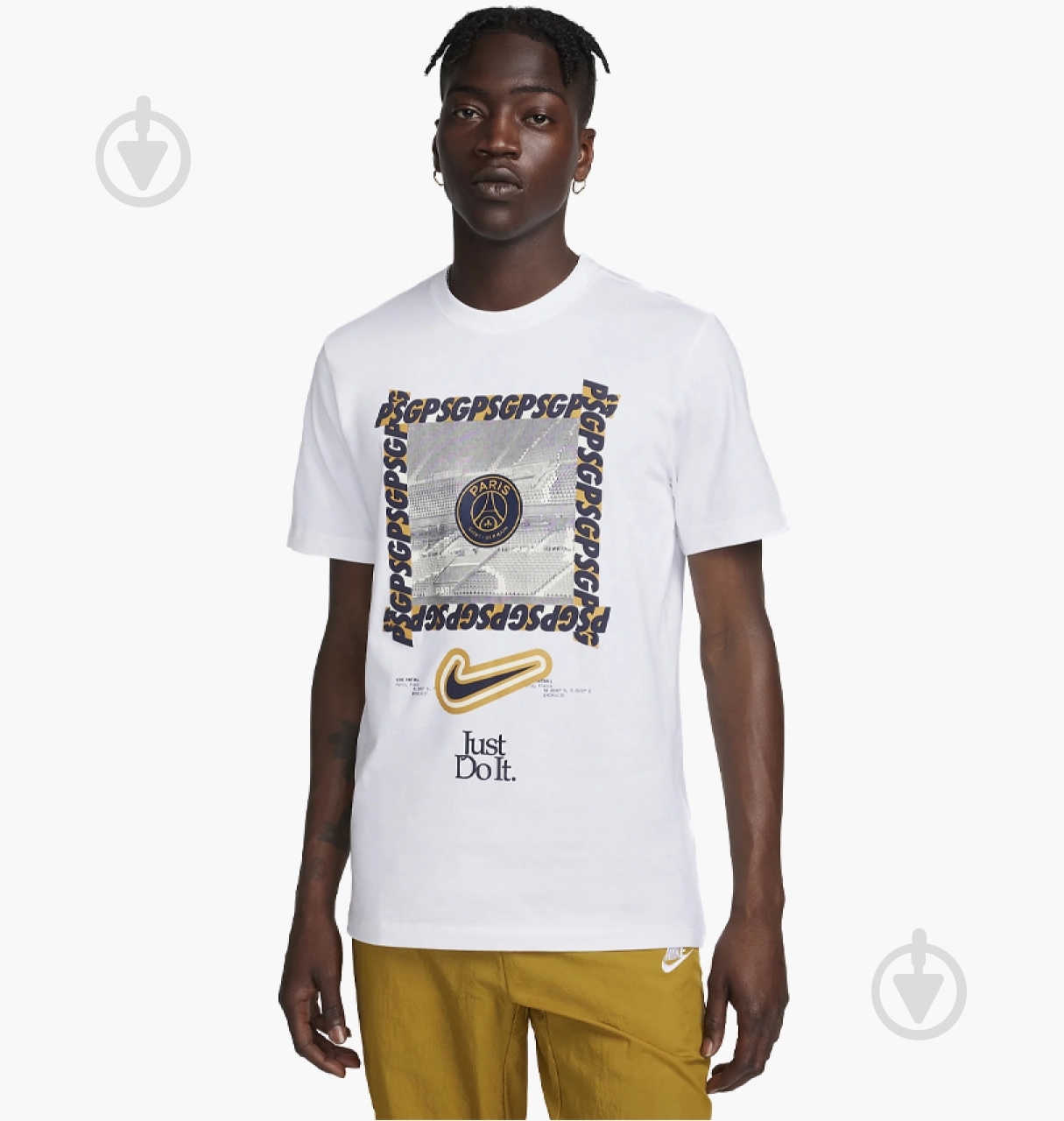ᐉ Футболка Nike PSG NK NEDNA TEE FD1090-100 р.L белый • Купить в